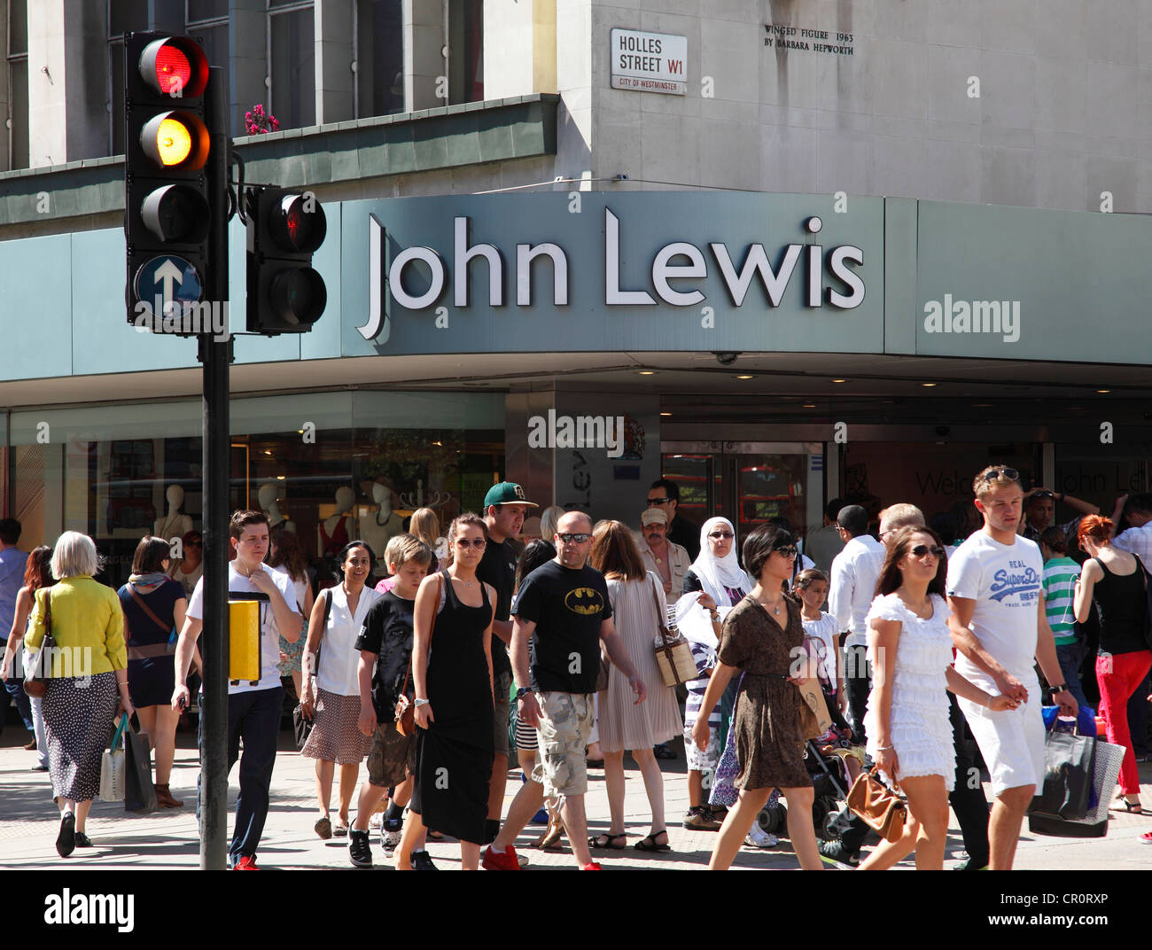 The john lewis store on oxford street hires stock photography and