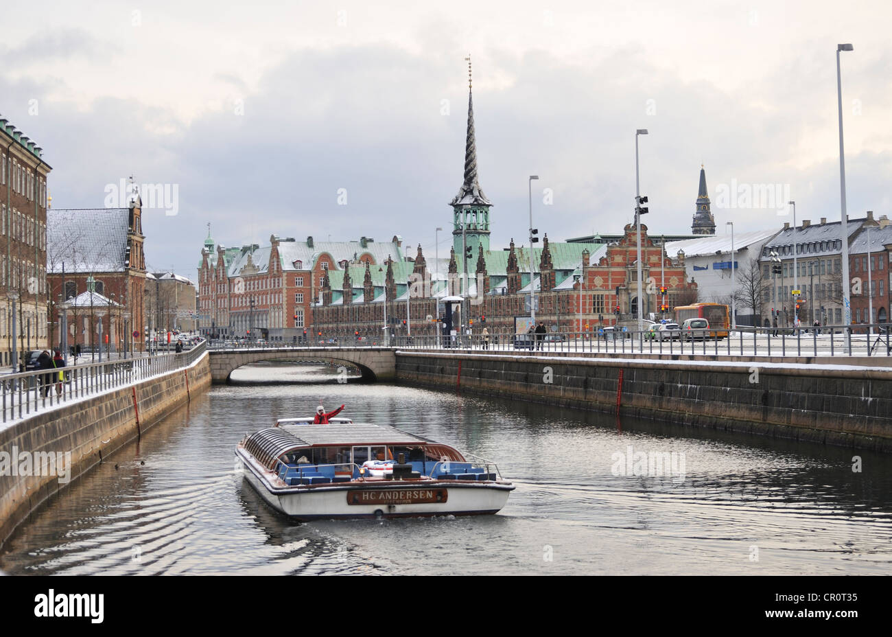 Frederiksholms  Canal in winter, Copenhagen, Denmark Stock Photo