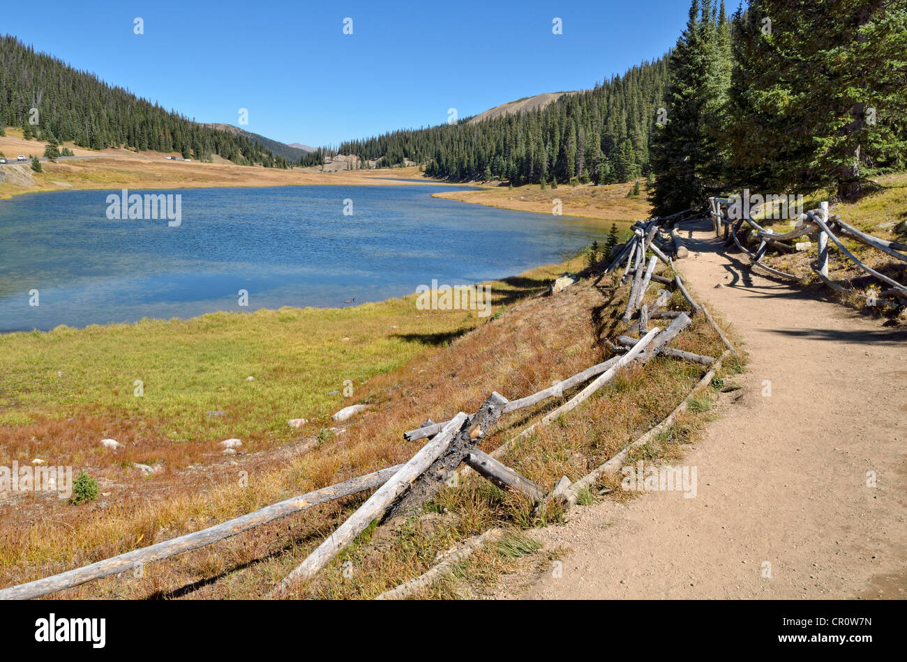 Poudre Lake, Trail Ridge Road, Rocky Mountain National Park, Colorado, USA Stock Photo