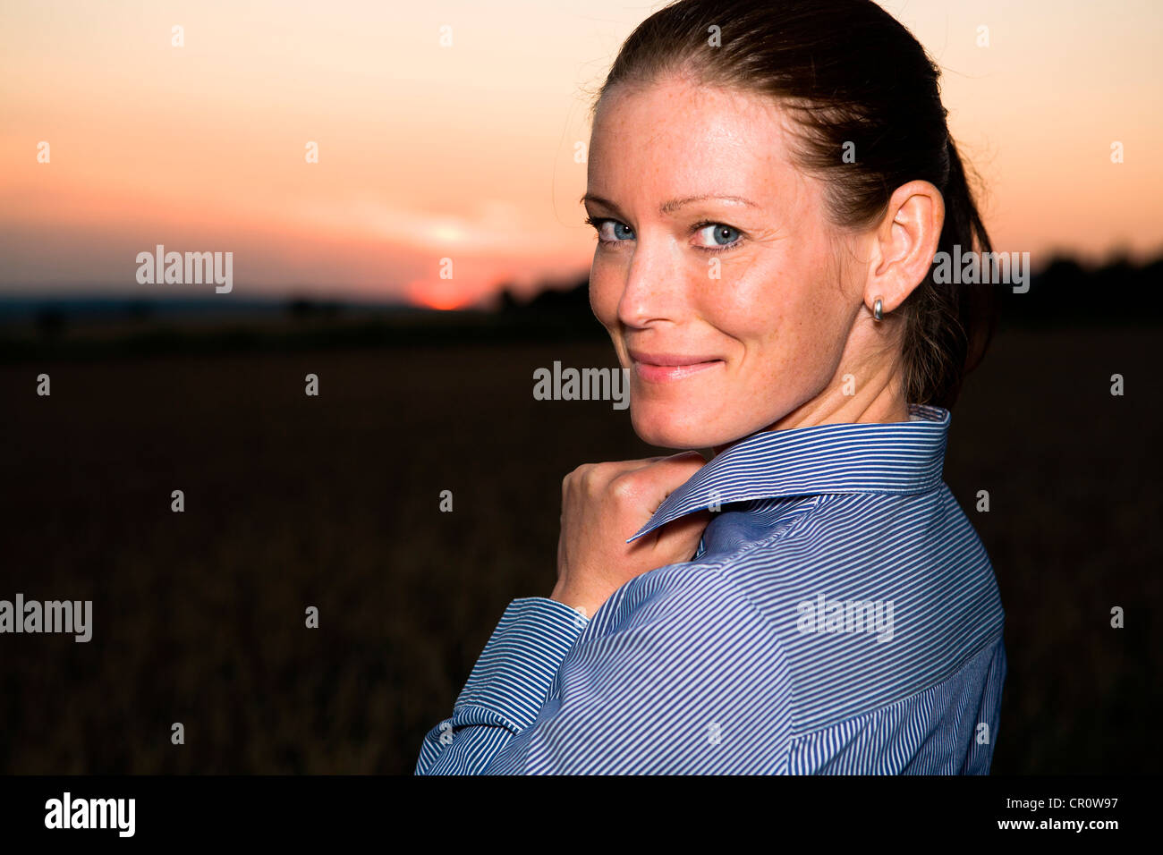 Portrait cheerful flirty woman hi-res stock photography and images - Alamy