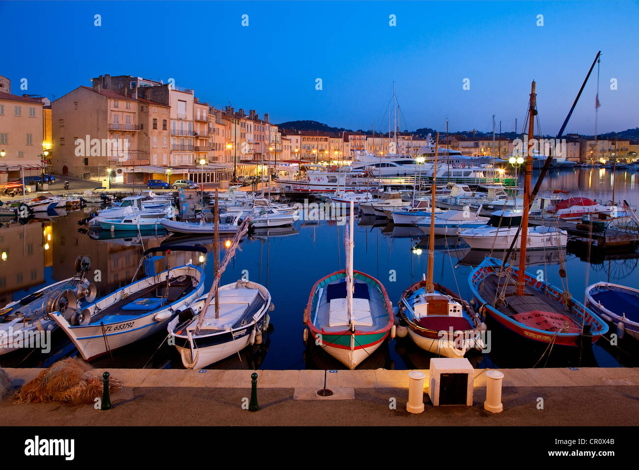 France, Var, Saint-Tropez, Saint Tropez Harbour Stock Photo