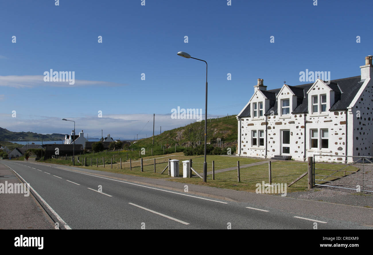 Staffin street scene Isle of Skye Scotland June 2012 Stock Photo Alamy