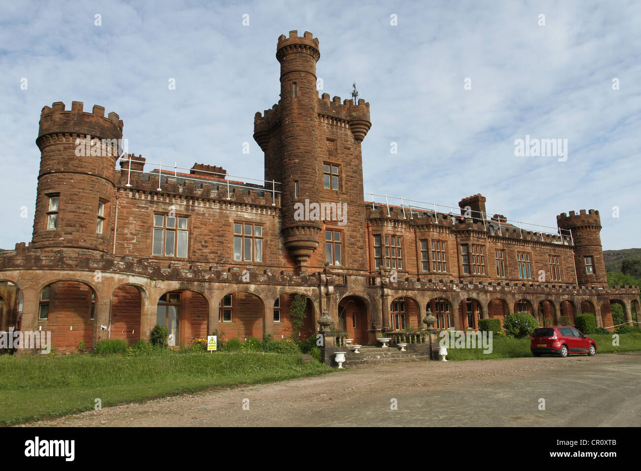 Exterior of Kinloch Castle Isle of Rum Scotland June 2012 Stock Photo