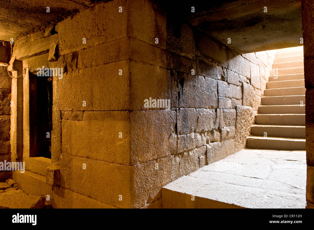 Ethiopia, Tigray Region, city of Axum, ruins of the old city listed as World Heritage by UNESCO, tomb of Emperor Kaleb Stock Photo