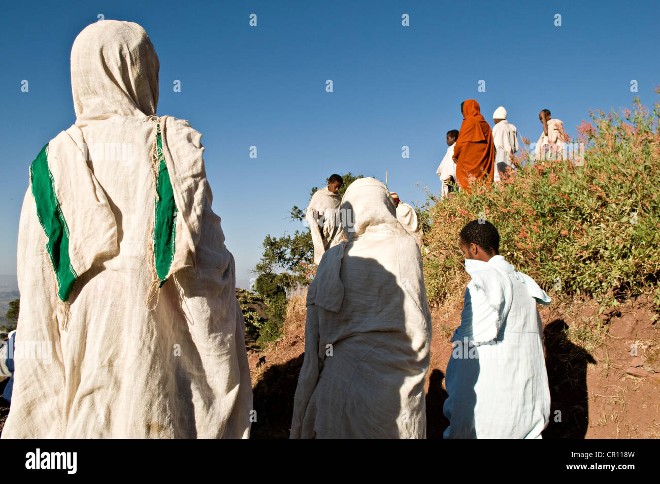 Ethiopia, Amhara Region, Lalibela, Saint Gabriel religious ceremony of Bet Gabriel Rafael Church Stock Photo