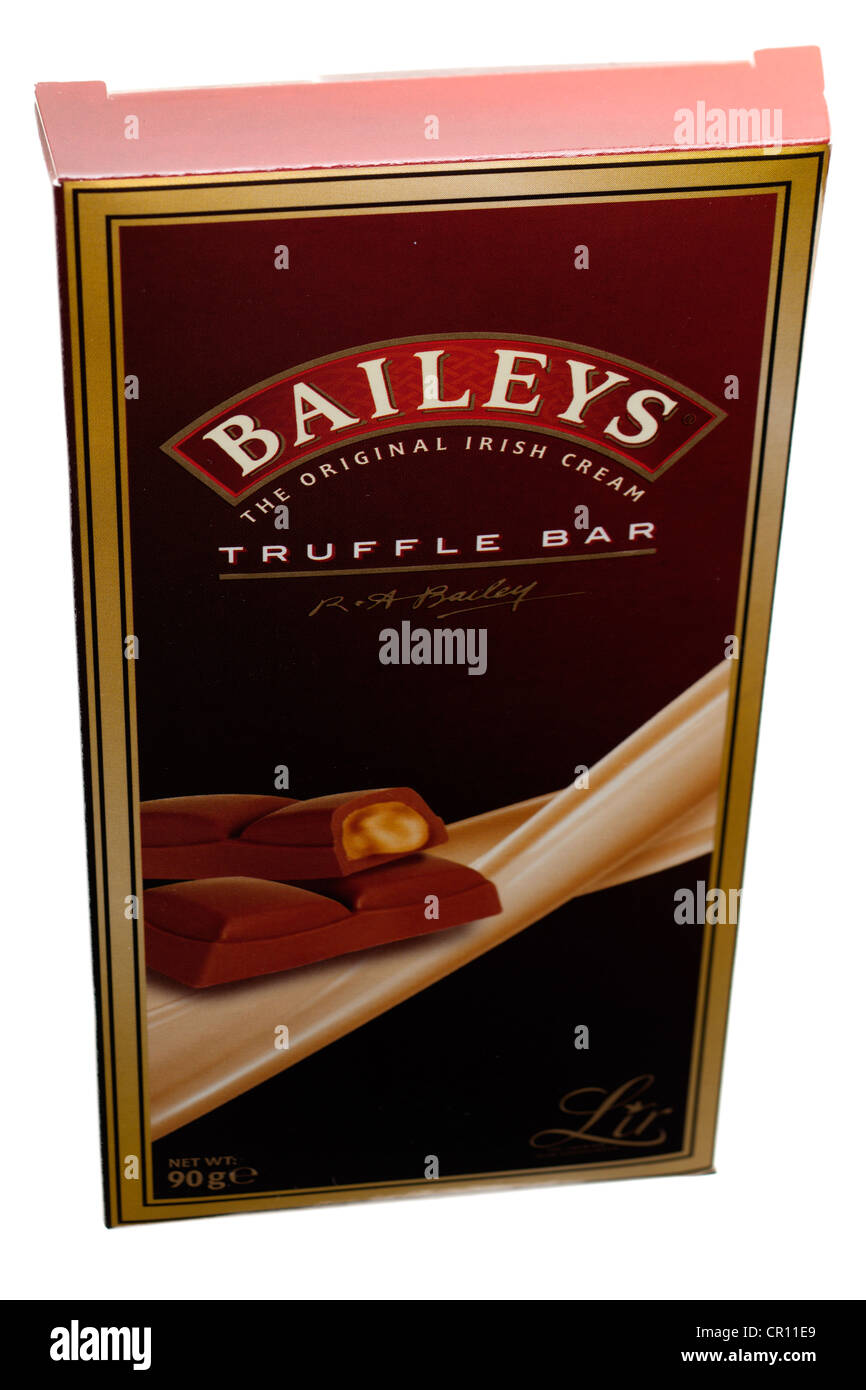 Bar of Baileys truffle chocolate Stock Photo