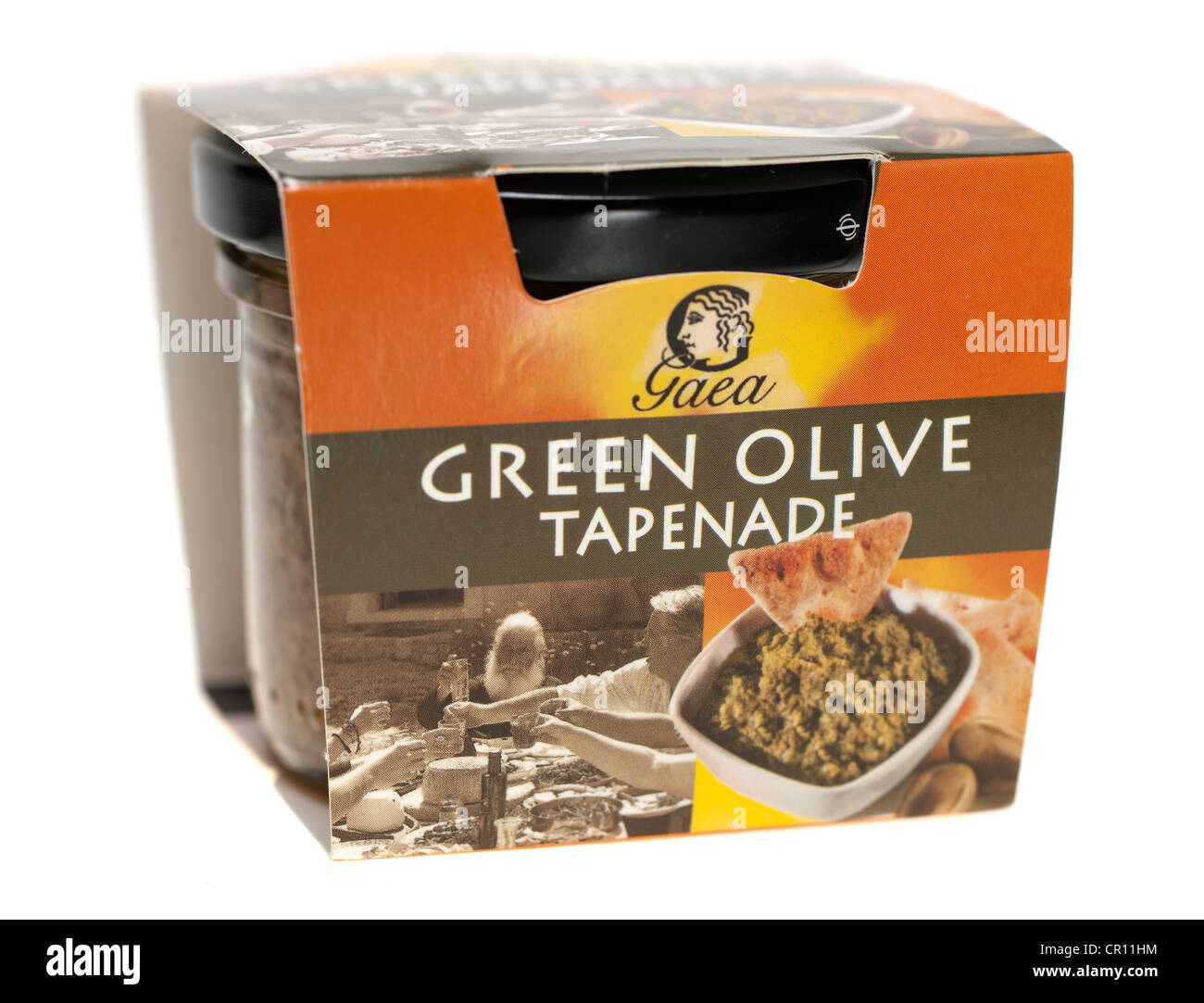 Jar of Gaea Green Olive Tapenade Stock Photo