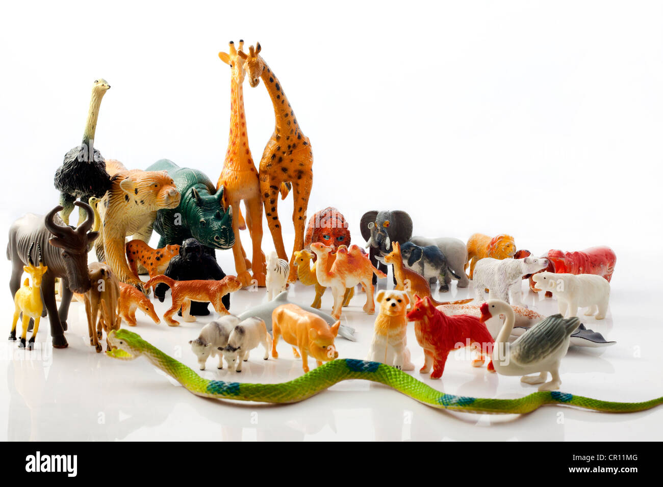 plastic animals Children's toys Stock Photo