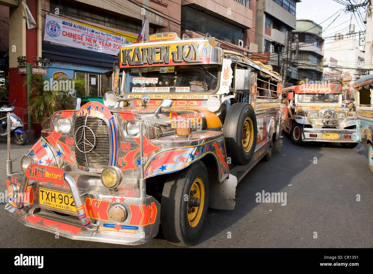 Philippines, Luzon Island, Manila, Chinatown, jeepney, local transport Stock Photo