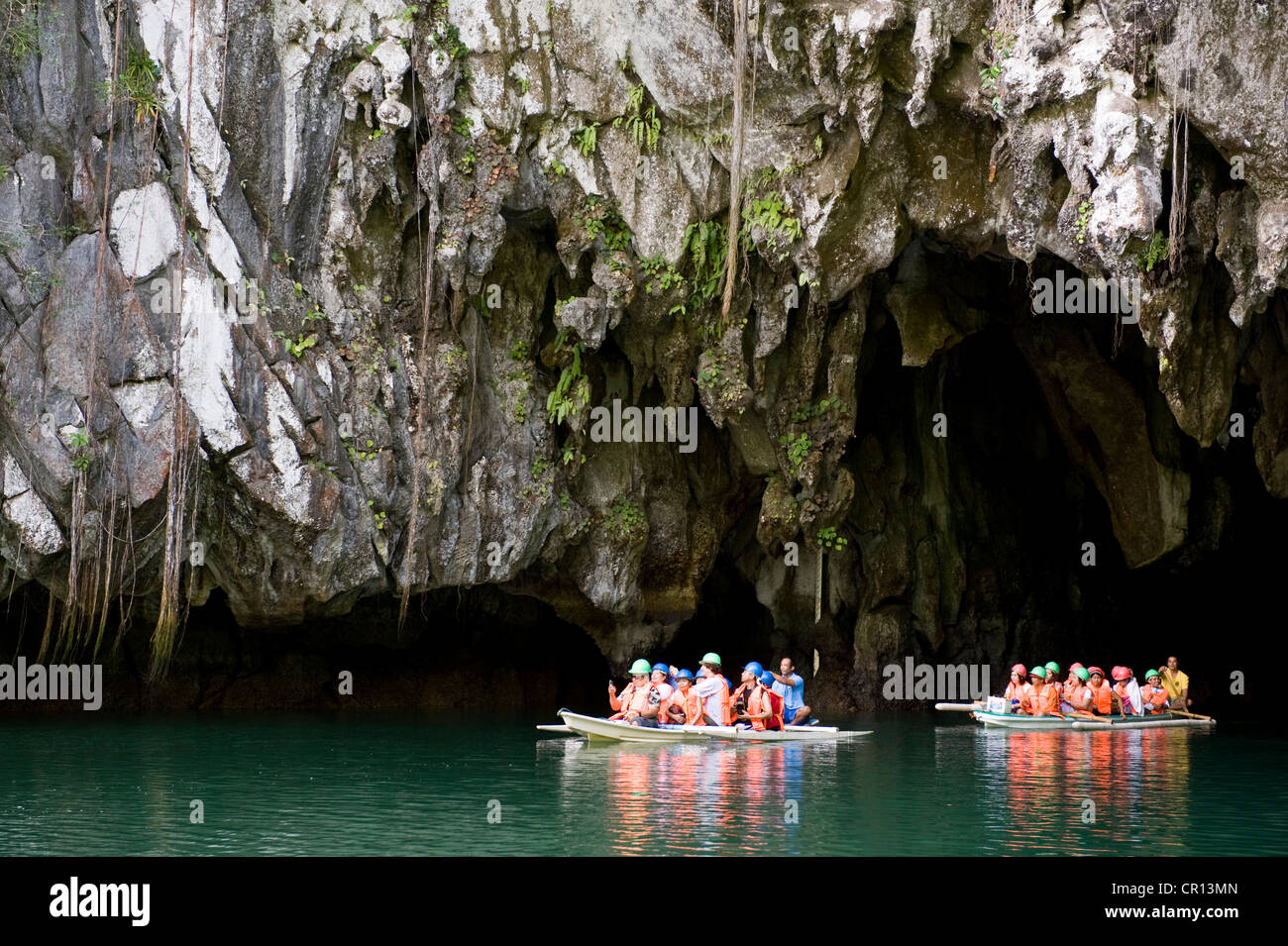 Philippines, Palawan Island, Sabang, Subterranean River, listed as World Heritage by UNESCO Stock Photo