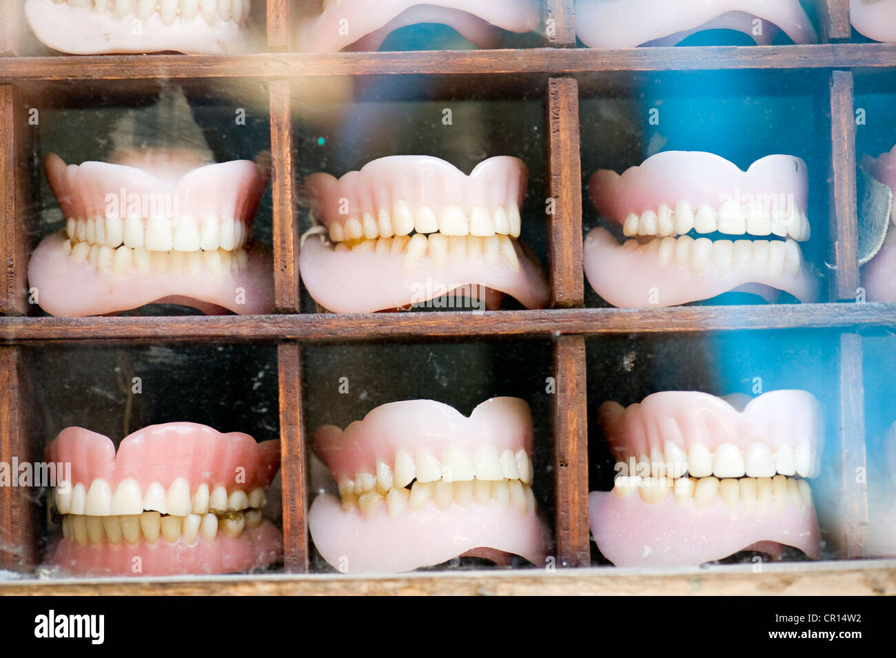 Nepal, Kathmandu Valley, Bagmati Zone, Kathmandu, dentist's shop window