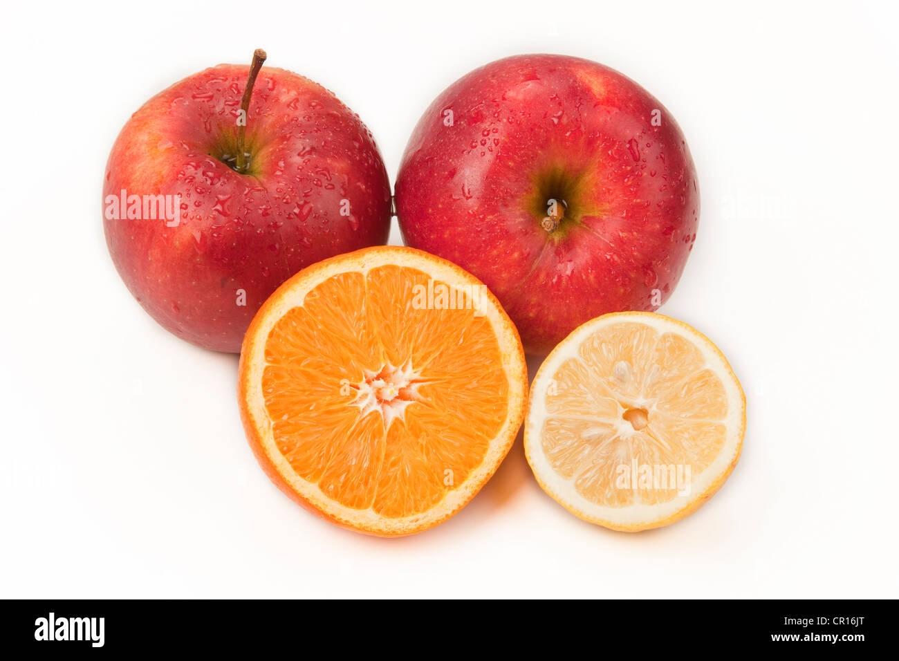 Fruit, apples, orange, lemon Stock Photo Alamy