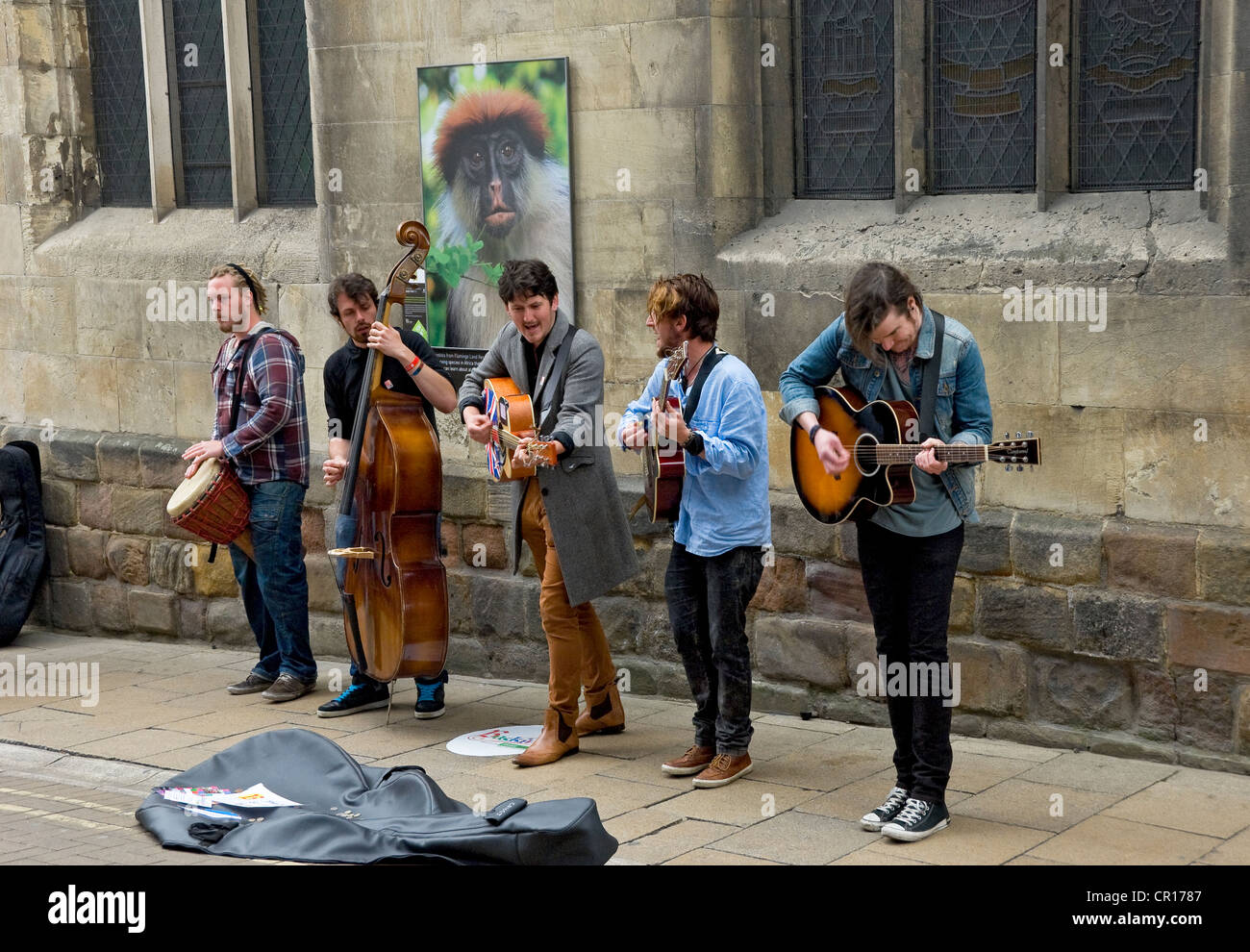 Group street musicians band playing hires stock photography and images