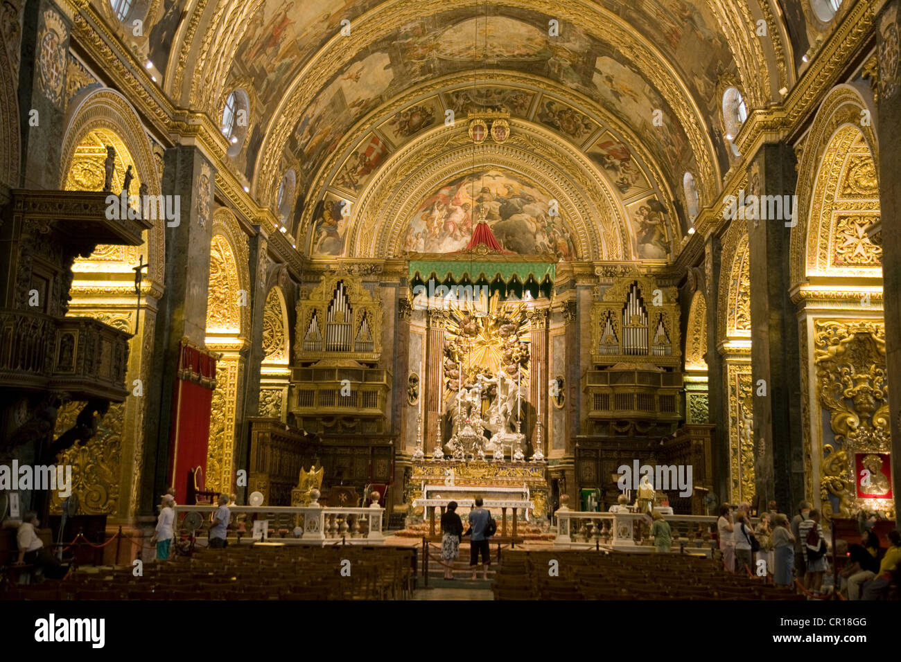 Malta, Valletta, listed as World Heritage by UNESCO, St John's Co-Cathedral Stock Photo