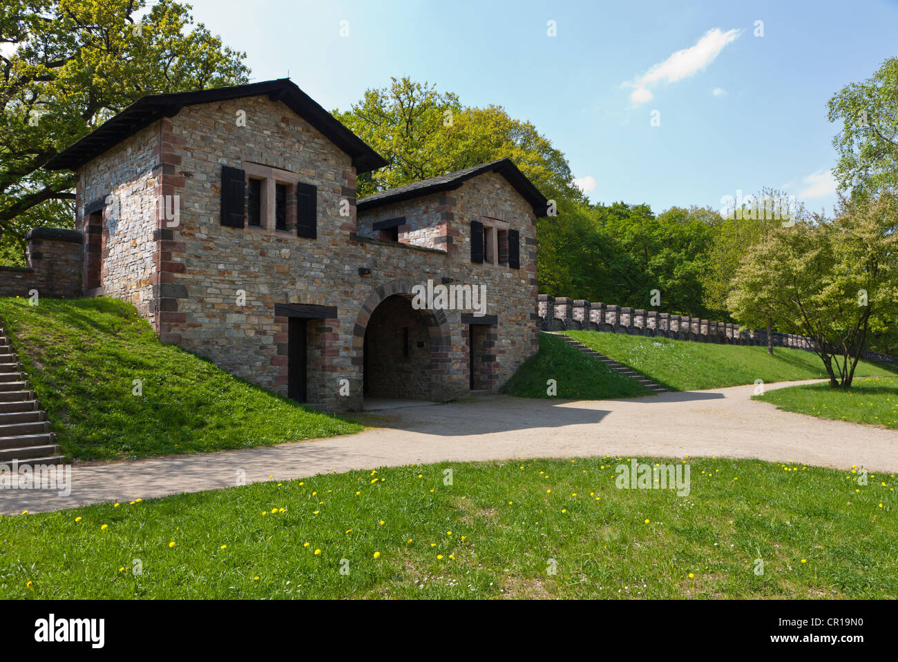 Reconstructed Saalburg Roman fort, Limes, UNESCO World Heritage Site