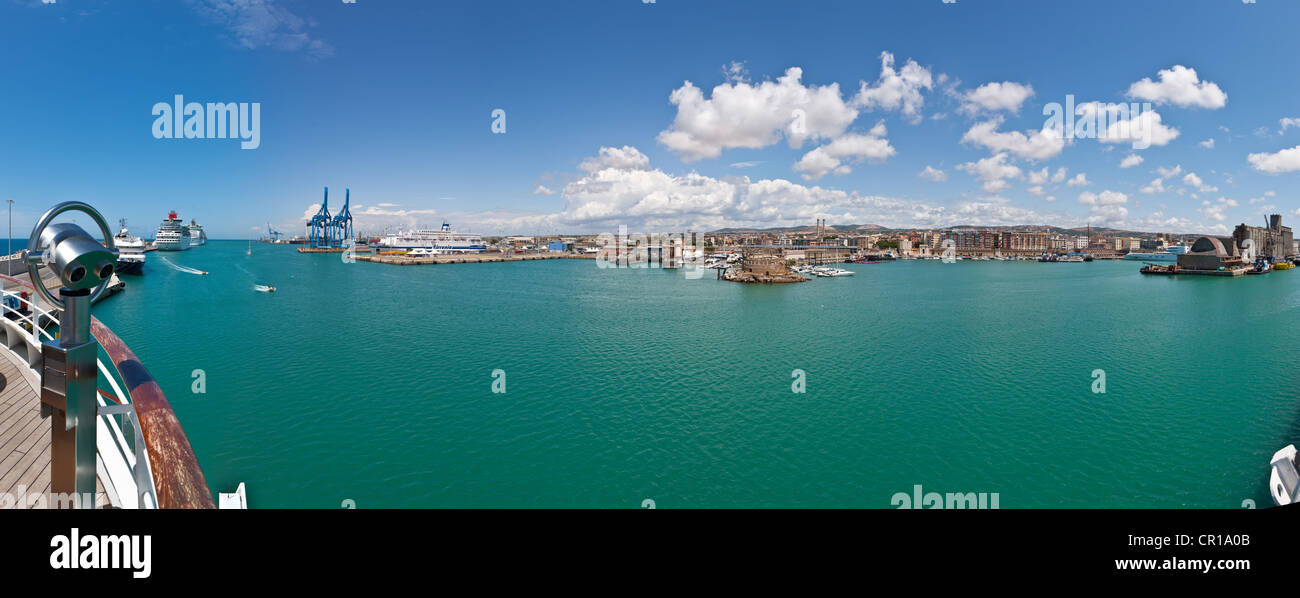 View over the port of Civitavecchia, Rome, Italy, Europe Stock Photo