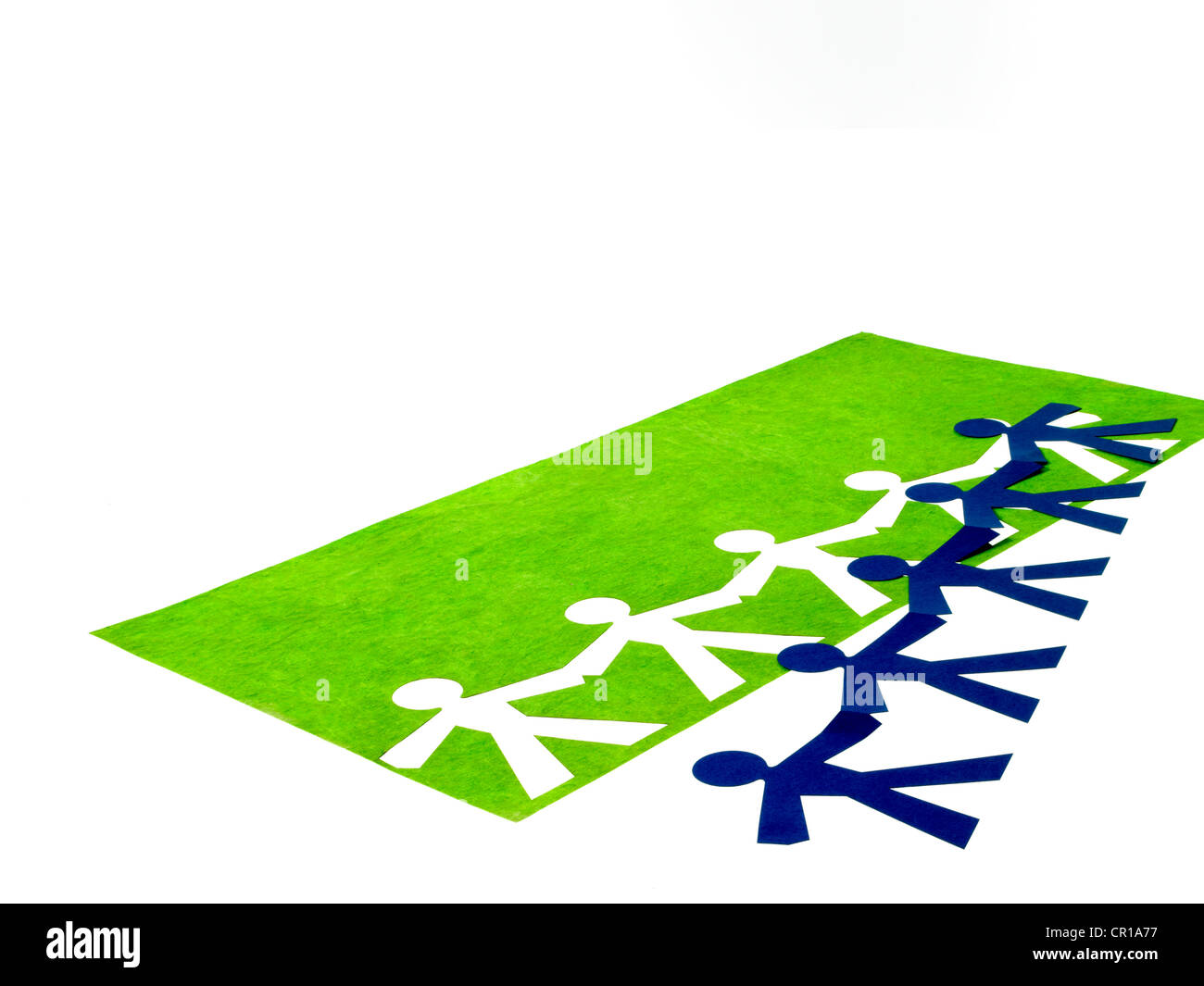Studio shot of people paper chain Stock Photo - Alamy