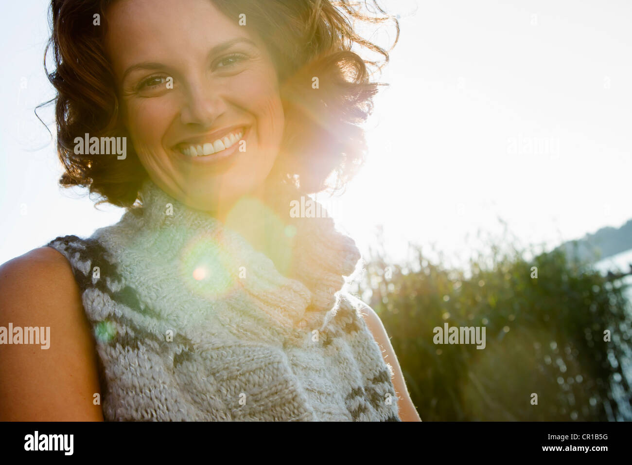 Close up of smiling womans face Stock Photo - Alamy