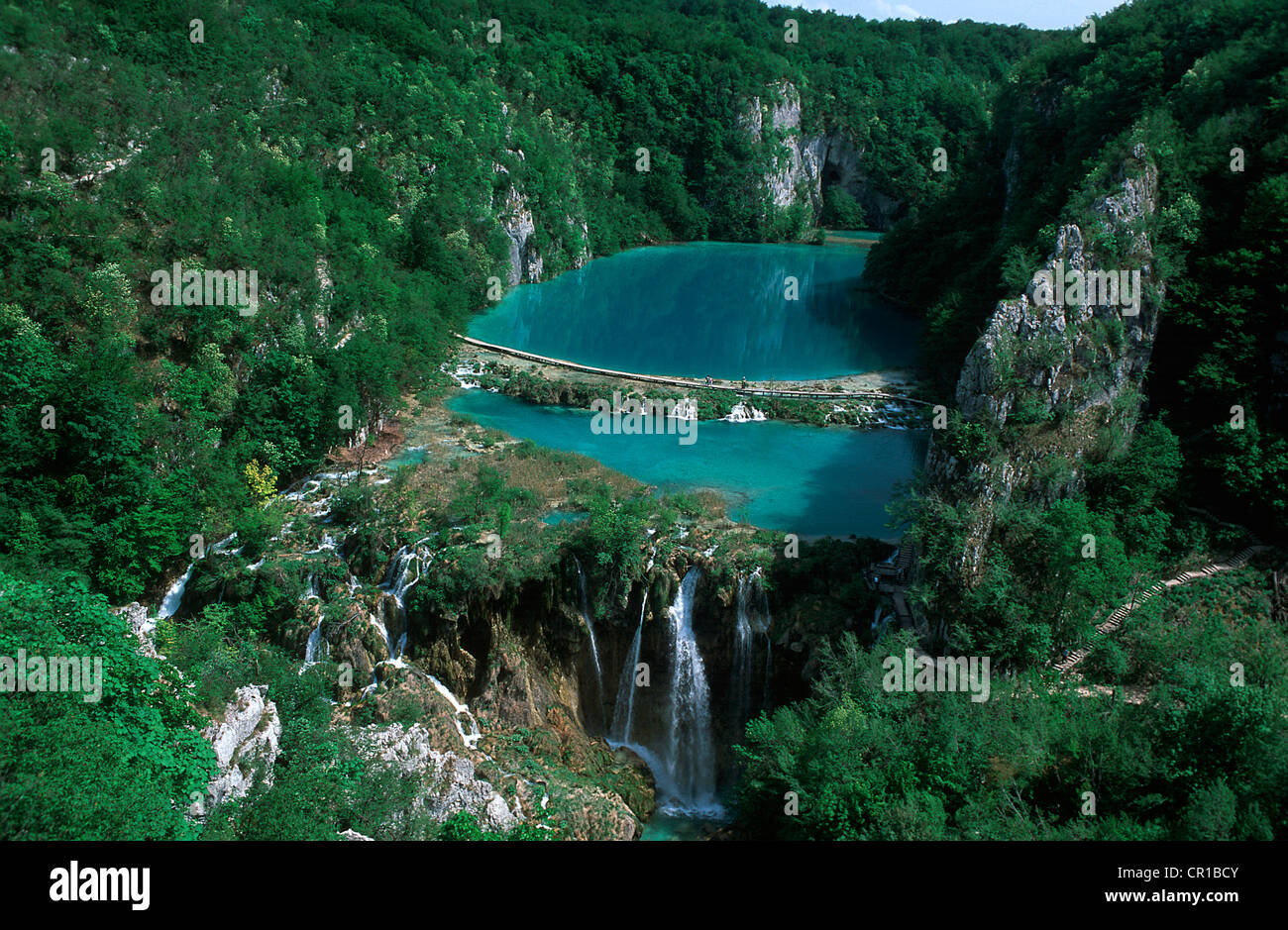 Croatia, Plitvice Lakes National Park UNESCO World Heritage, the lower lakes Stock Photo