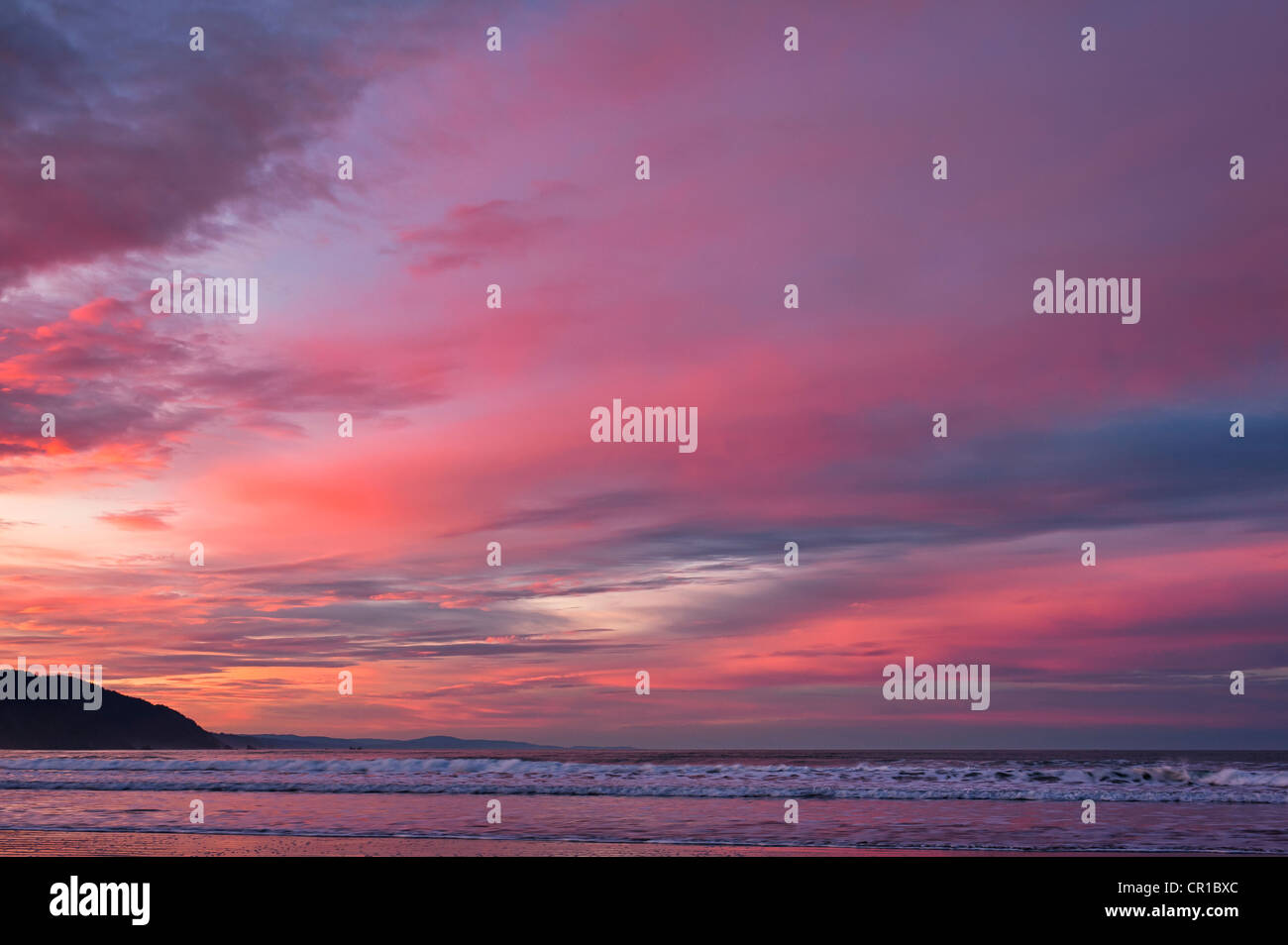 USA, California, Del Norte County, Coastal view at sunrise Stock Photo ...