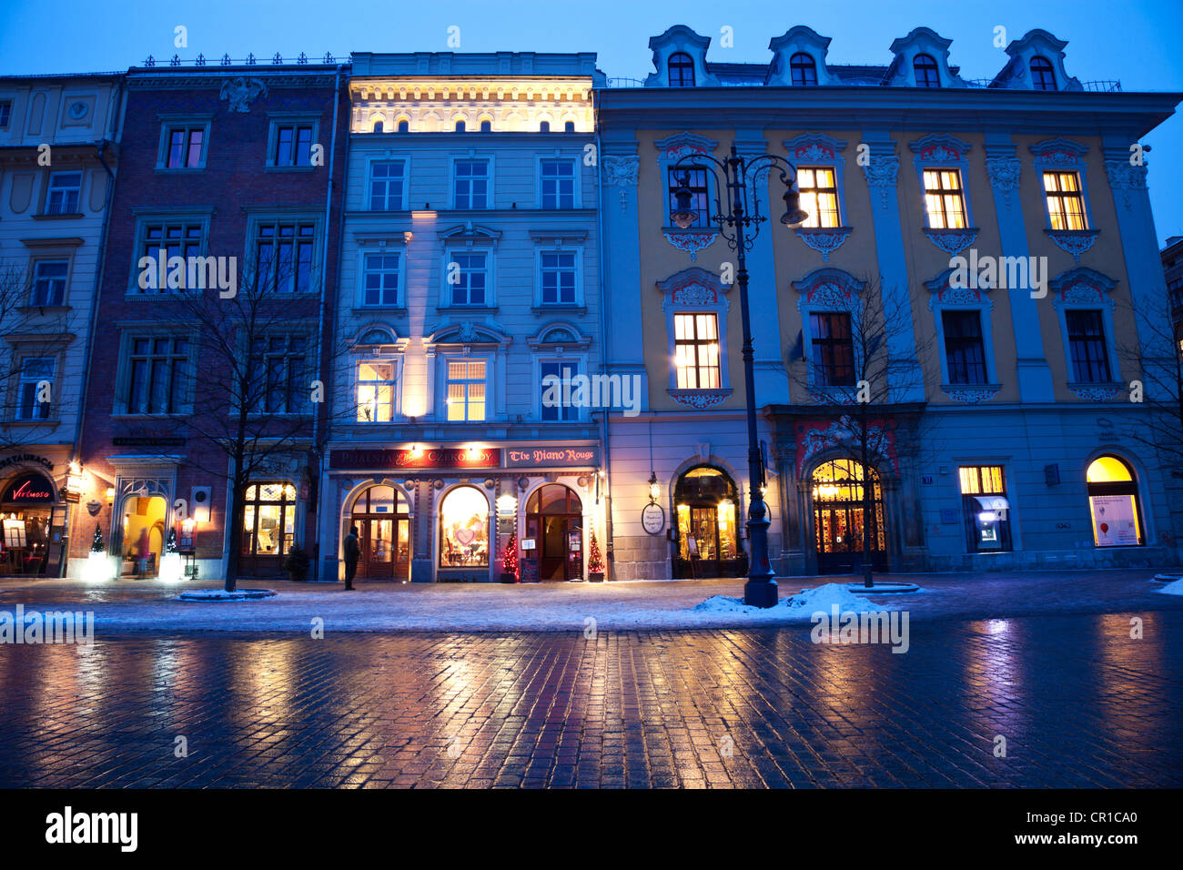 Poland, Krakow, Historic houses in main Square Stock Photo Alamy