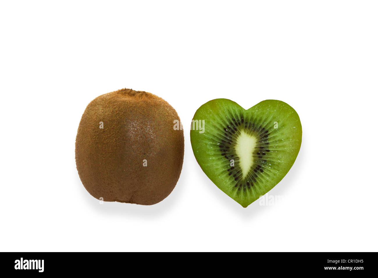 Kiwi fruits, heartshaped kiwi fruit Stock Photo Alamy