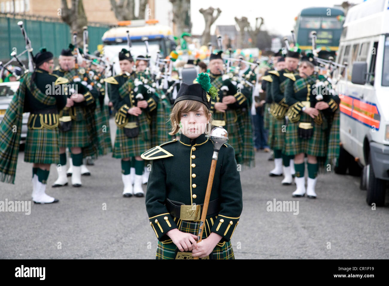 Irish marching band Stock Photo