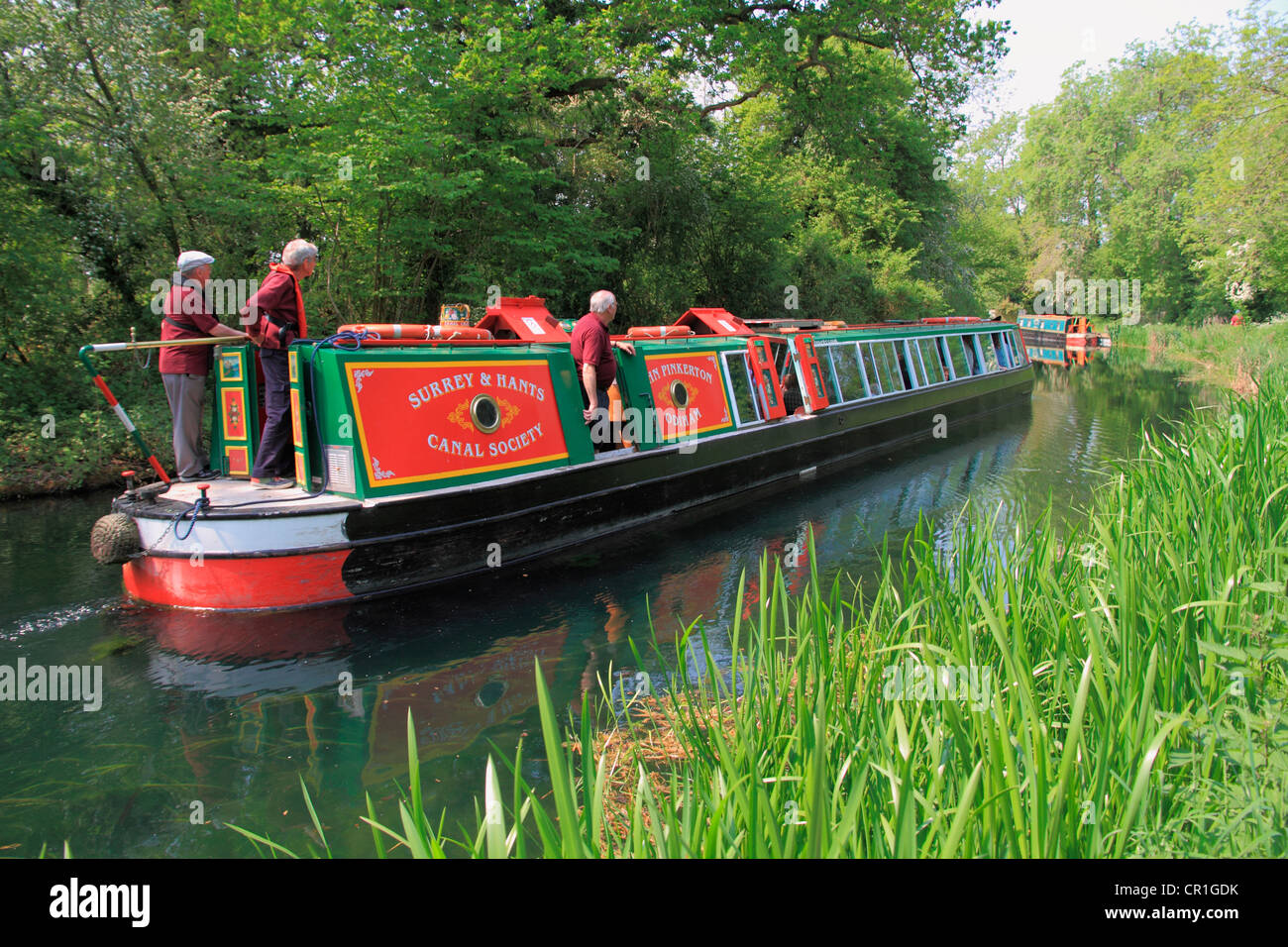 England Hampshire Odiham narrow boat & canal Stock Photo Alamy