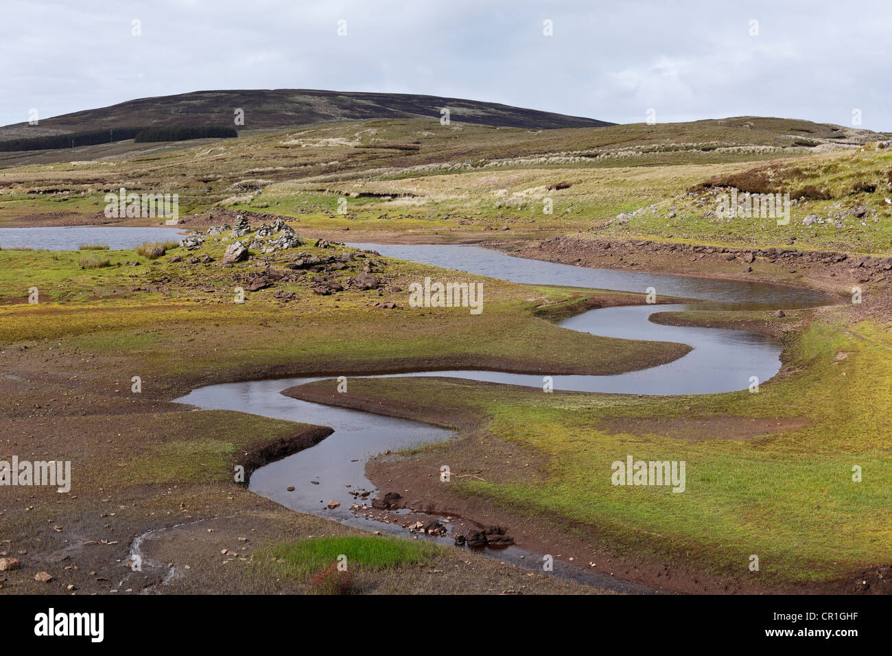 Loughareema 'vanishing lake' near Cushendun, County Antrim, Northern Ireland, United Kingdom, Europe Stock Photo