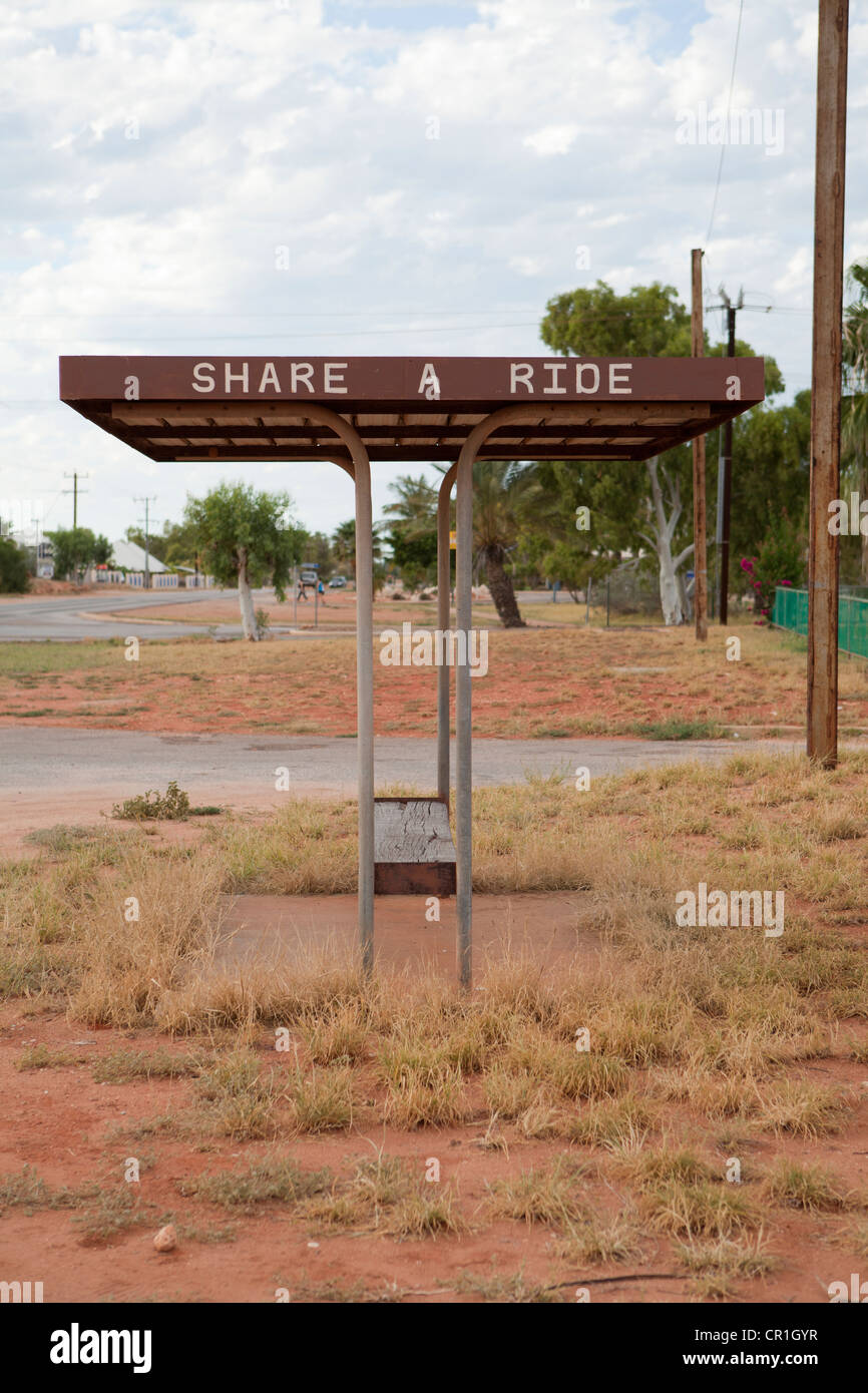 Bus Shelter in Exmouth, Western Australia with 