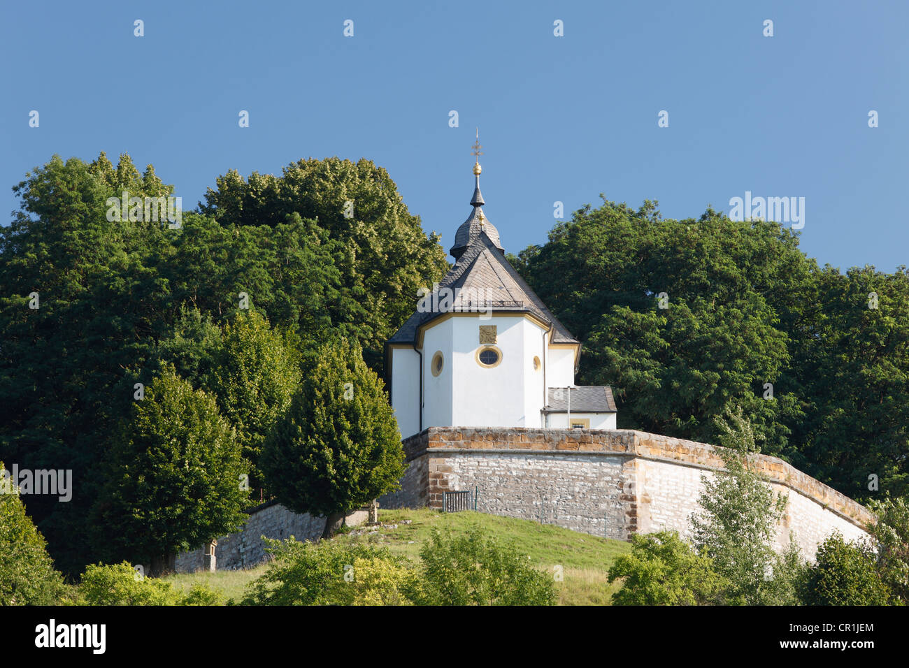 Chapel of St George, Senftenberg, municipality of Buttenheim, Little Switzerland, Upper Franconia, Franconia, Bavaria Stock Photo