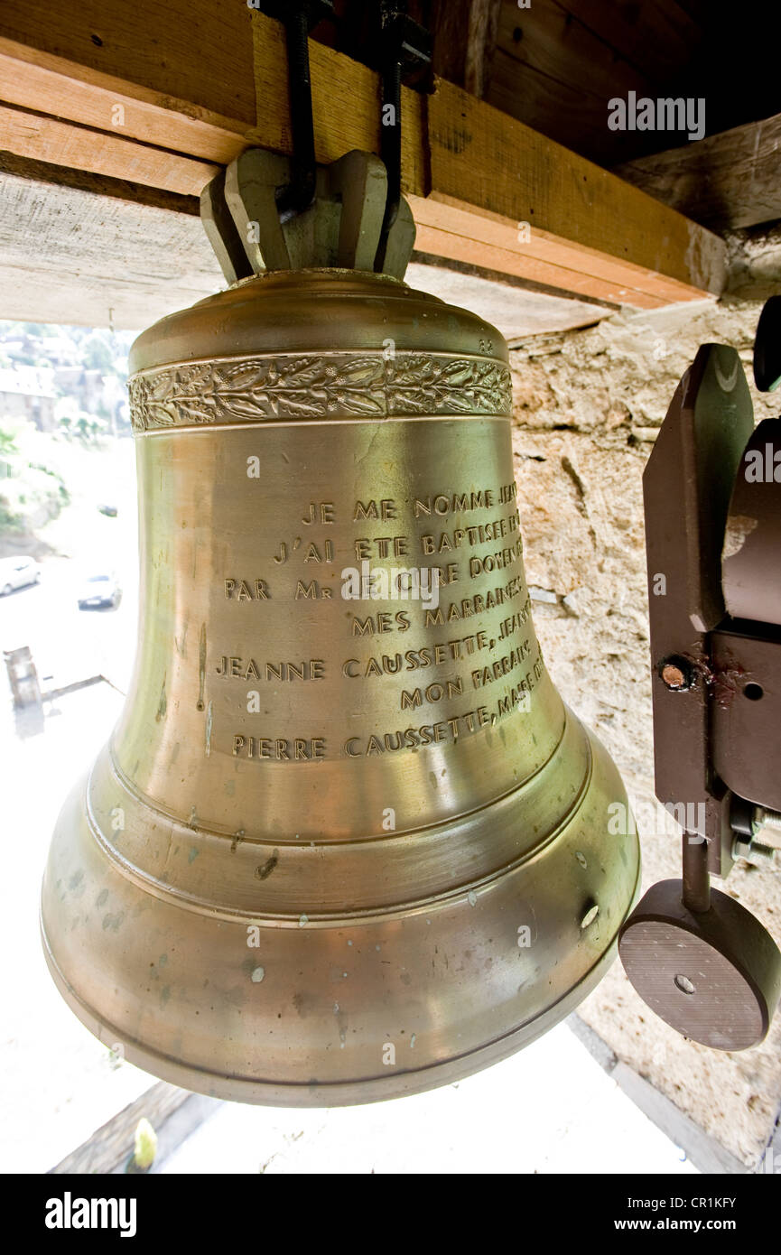 France, Haute Garonne, Central Pyrenees, Luchonnais, Trebons, blessing of the church new bell Stock Photo