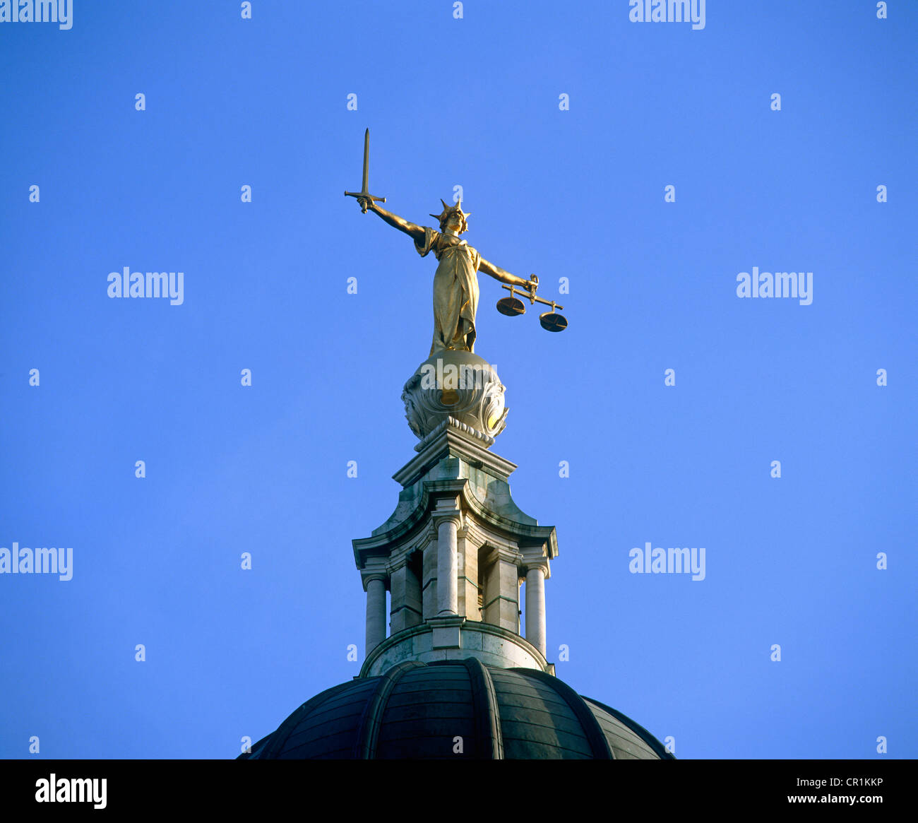 Lady Justice statue on top of the Old Bailey, Central Criminal Court