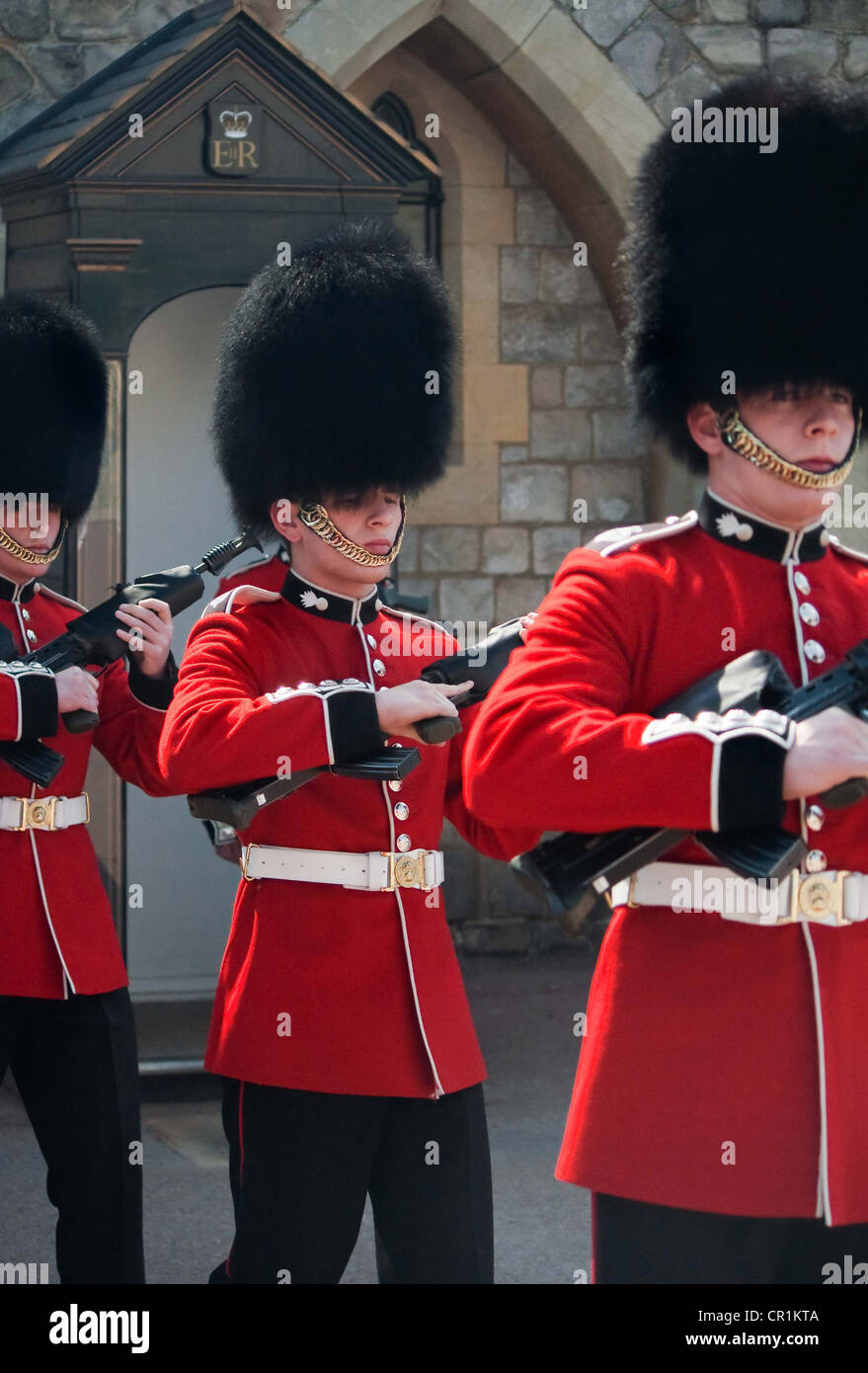 Guard shift change, Windsor Castle, April 2011 Stock Photo