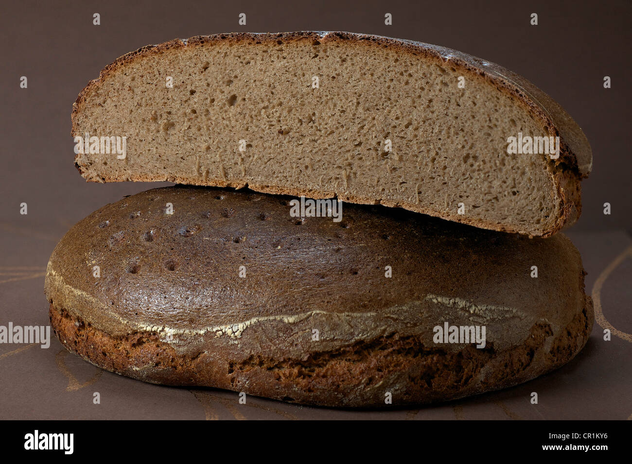 Mixed wheat and rye bread, made with sourdough, rye flour, wheat flour