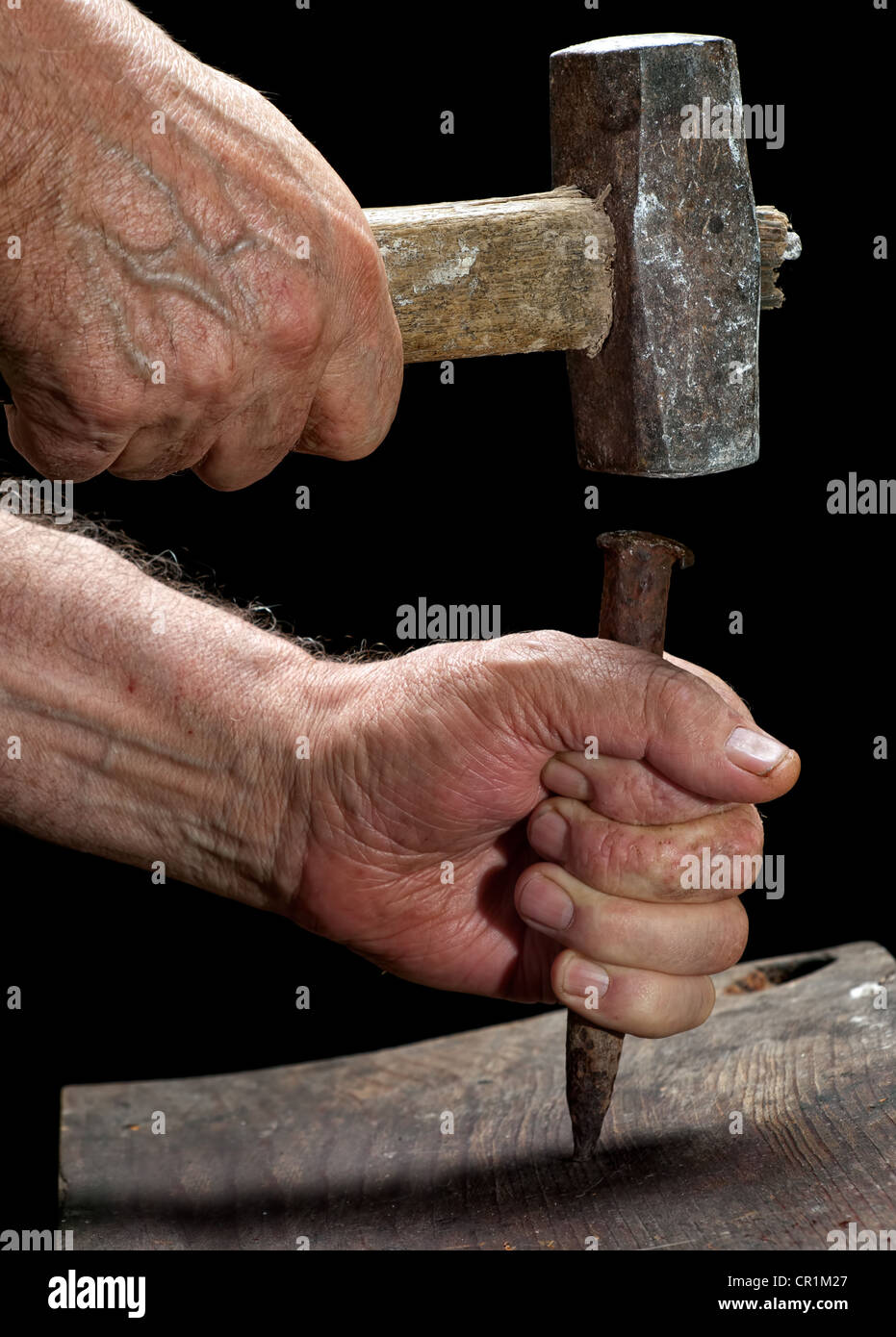 Wood wedge hammer hi-res stock photography and images - Alamy