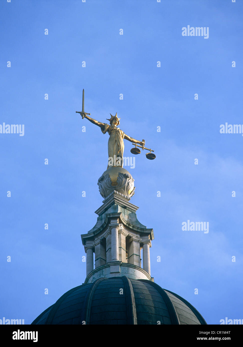 Lady Justice statue on top of the Old Bailey, Central Criminal Court
