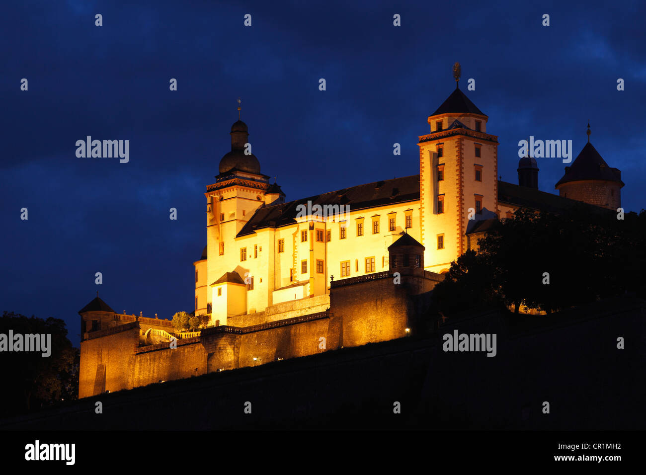 Fortress Marienberg, Wuerzburg, Lower Franconia, Franconia, Bavaria, Germany, Europe, PublicGround Stock Photo
