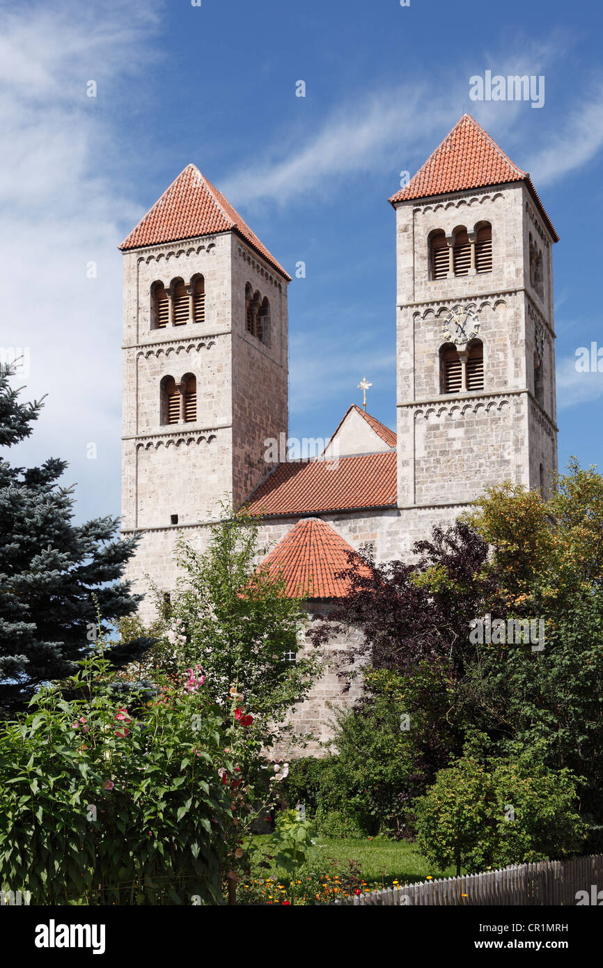 Romanesque basilica of St. Michael, Altenstadt, Pfaffenwinkel, Upper Bavaria, Bavaria, Germany, Europe, PublicGround Stock Photo