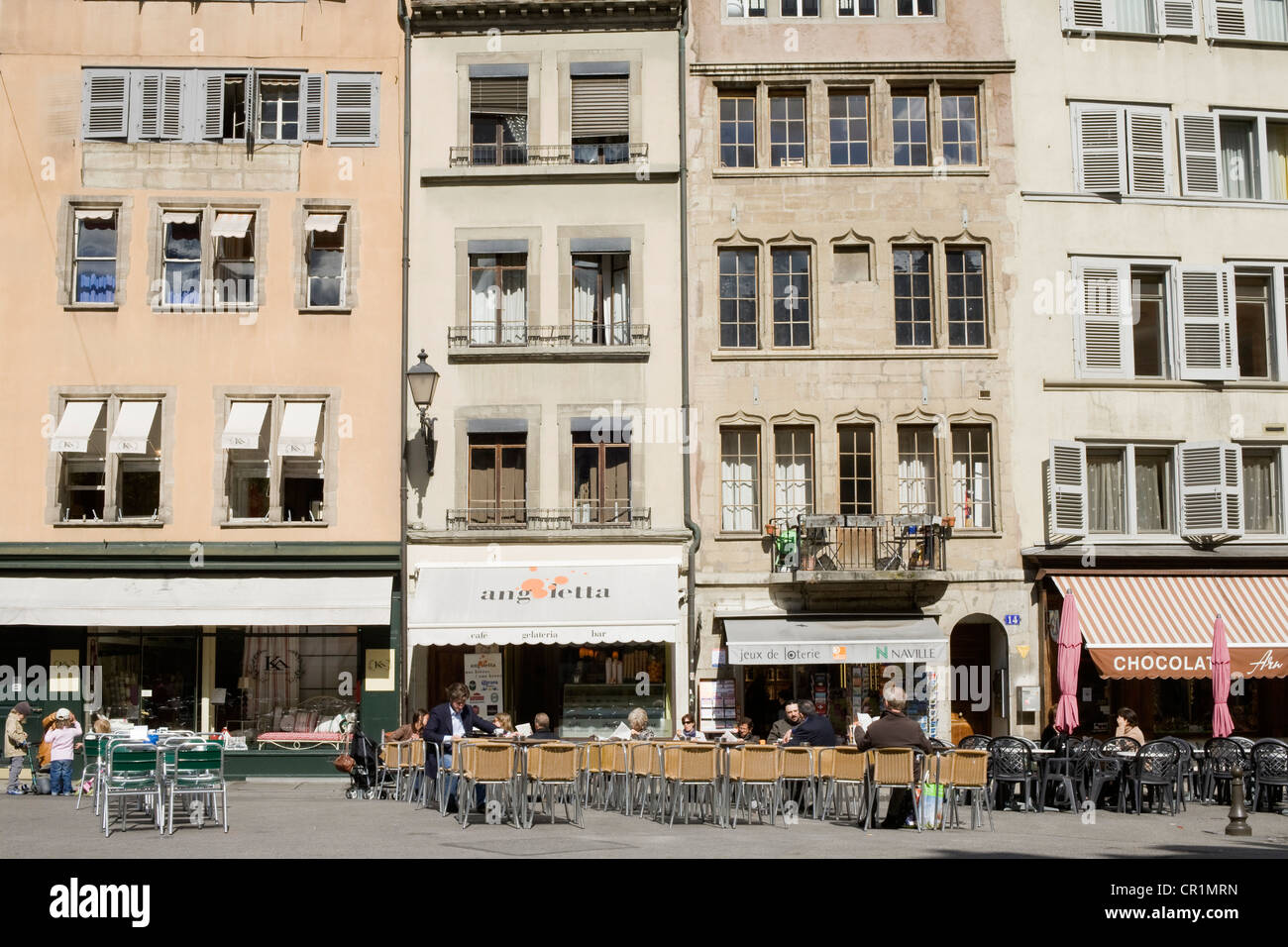 The Clemence Restaurant, Boug de Four Square, Geneva, Switzerland, Europe  Stock Photo - Alamy