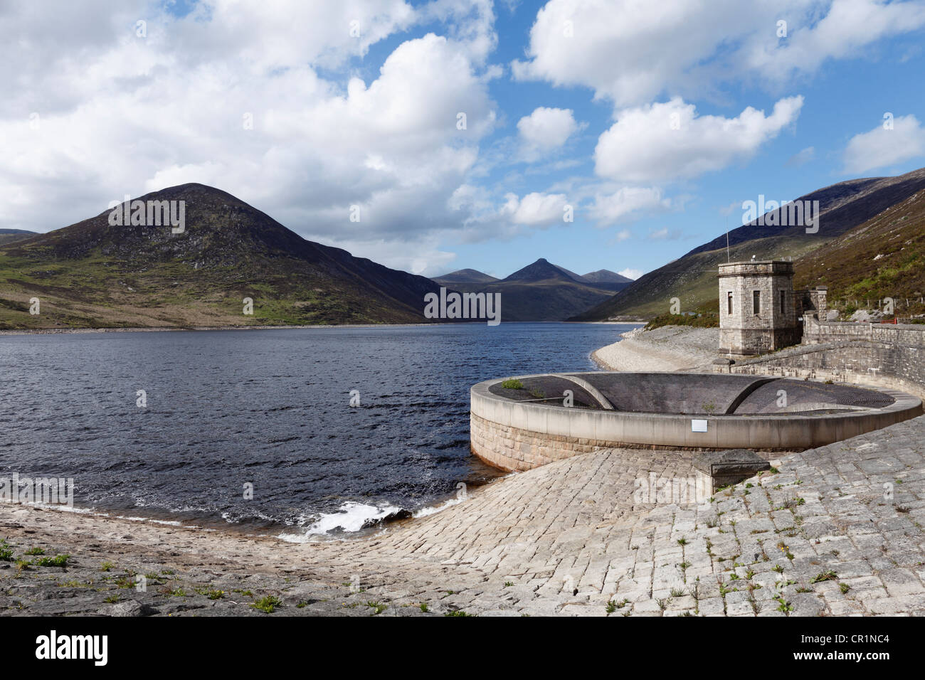 Silent Valley Reservoir, Mourne Mountains, County Down, Northern Ireland, Ireland, Great Britain, Europe Stock Photo