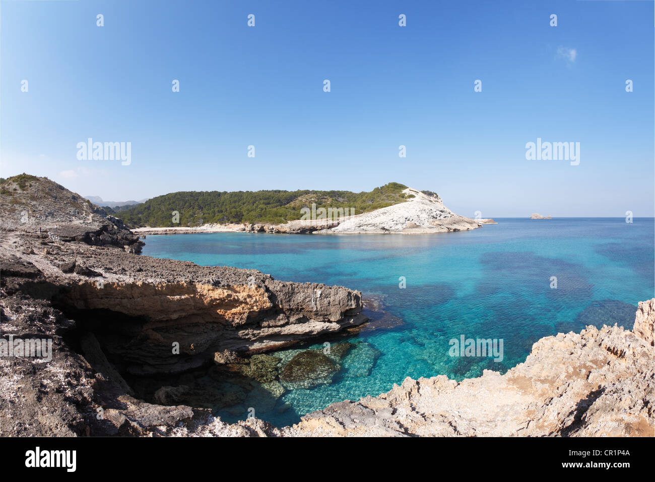 Cala Matzocs near Torre Aubarca, Sierra de Arta, Majorca, Balearic Islands, Spain, Europe Stock Photo