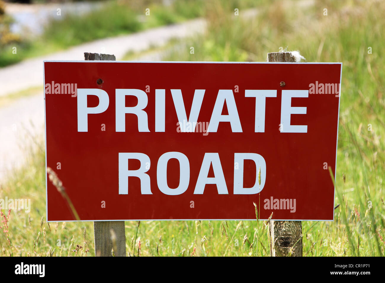 Private Road sign Stock Photo