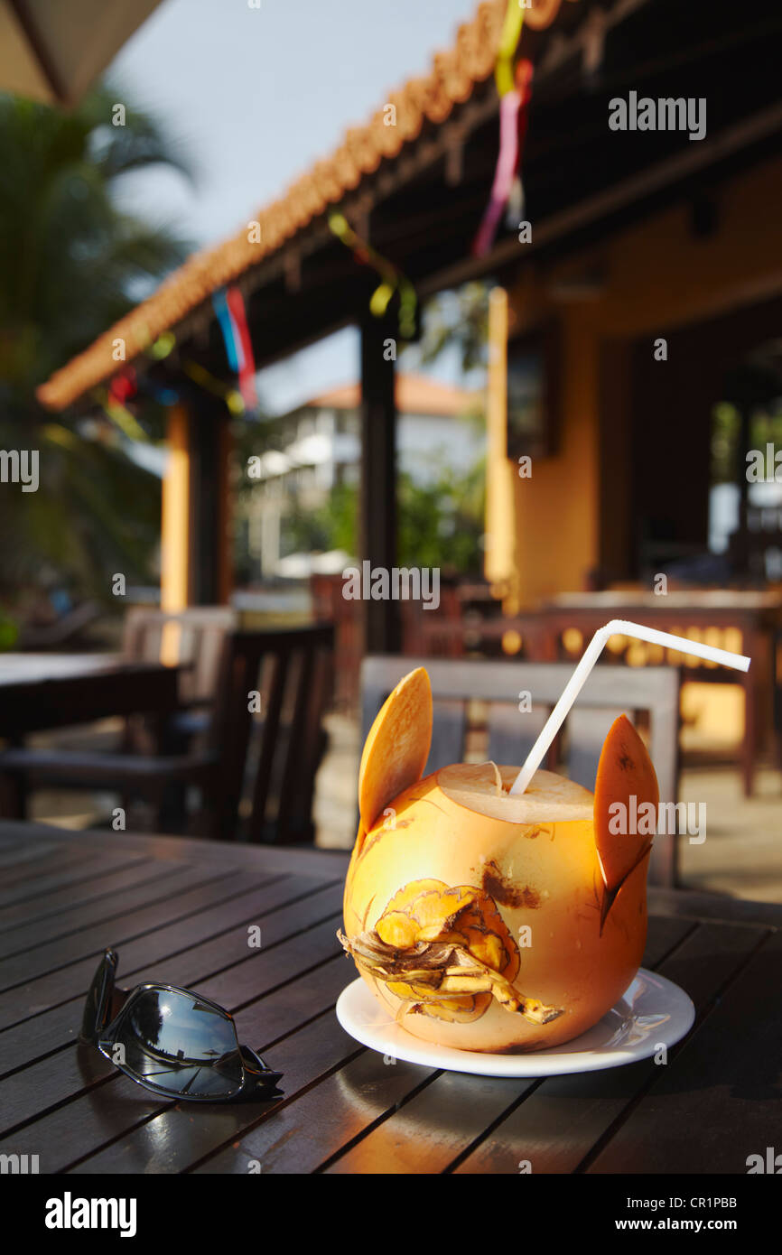 King coconut at Jetwing Beach hotel, Negombo, North Western Province