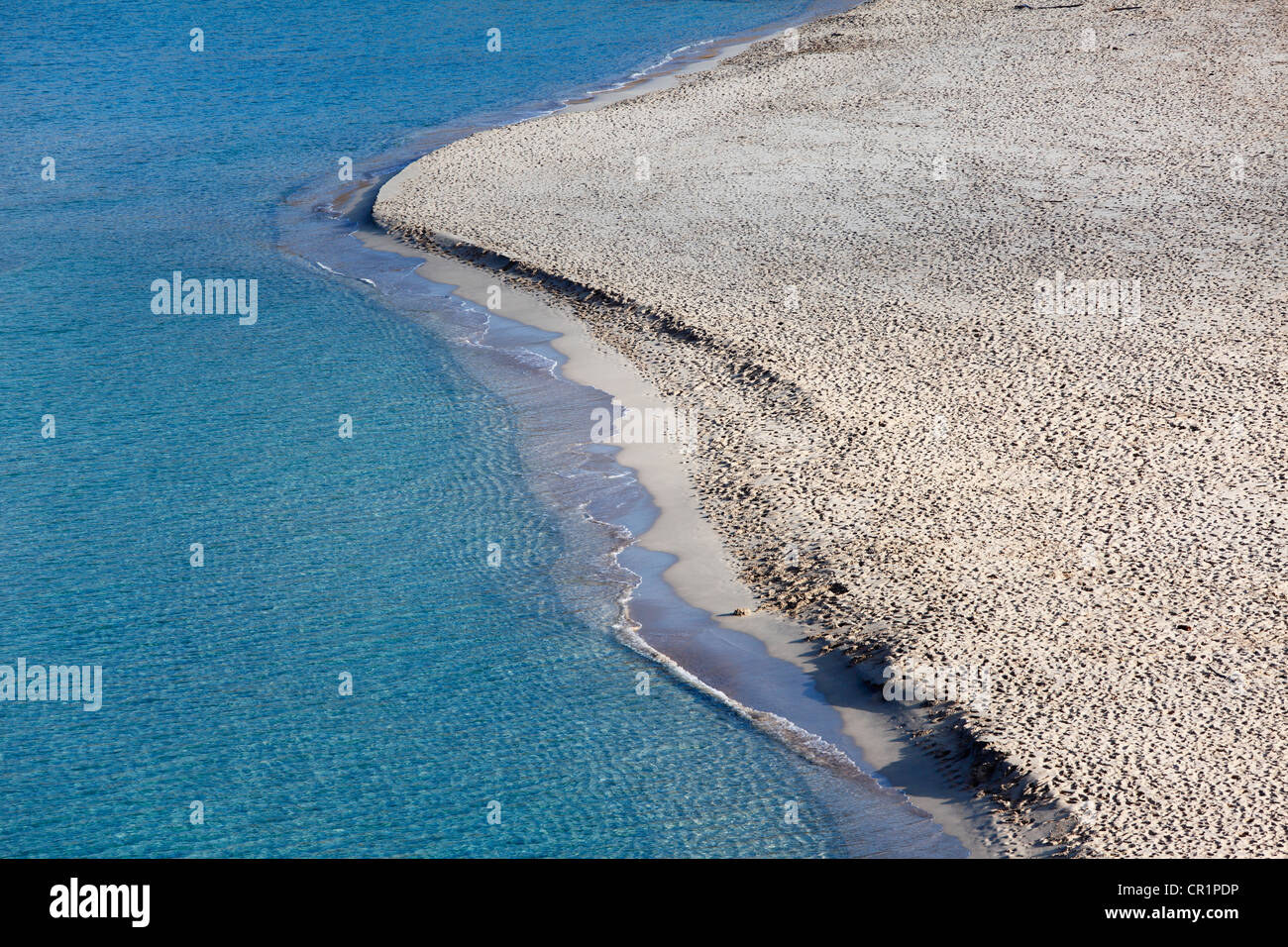 Sandy beach beach of Cala Mesquida and Cap Freu in Capdepera, Majorca, Balearic Islands, Spain, Europe Stock Photo