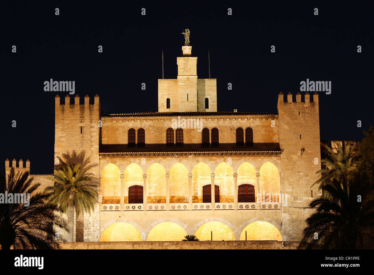 Almudaina Palace, Palma de Majorca, Majorca, Balearic Islands, Spain, Europe Stock Photo