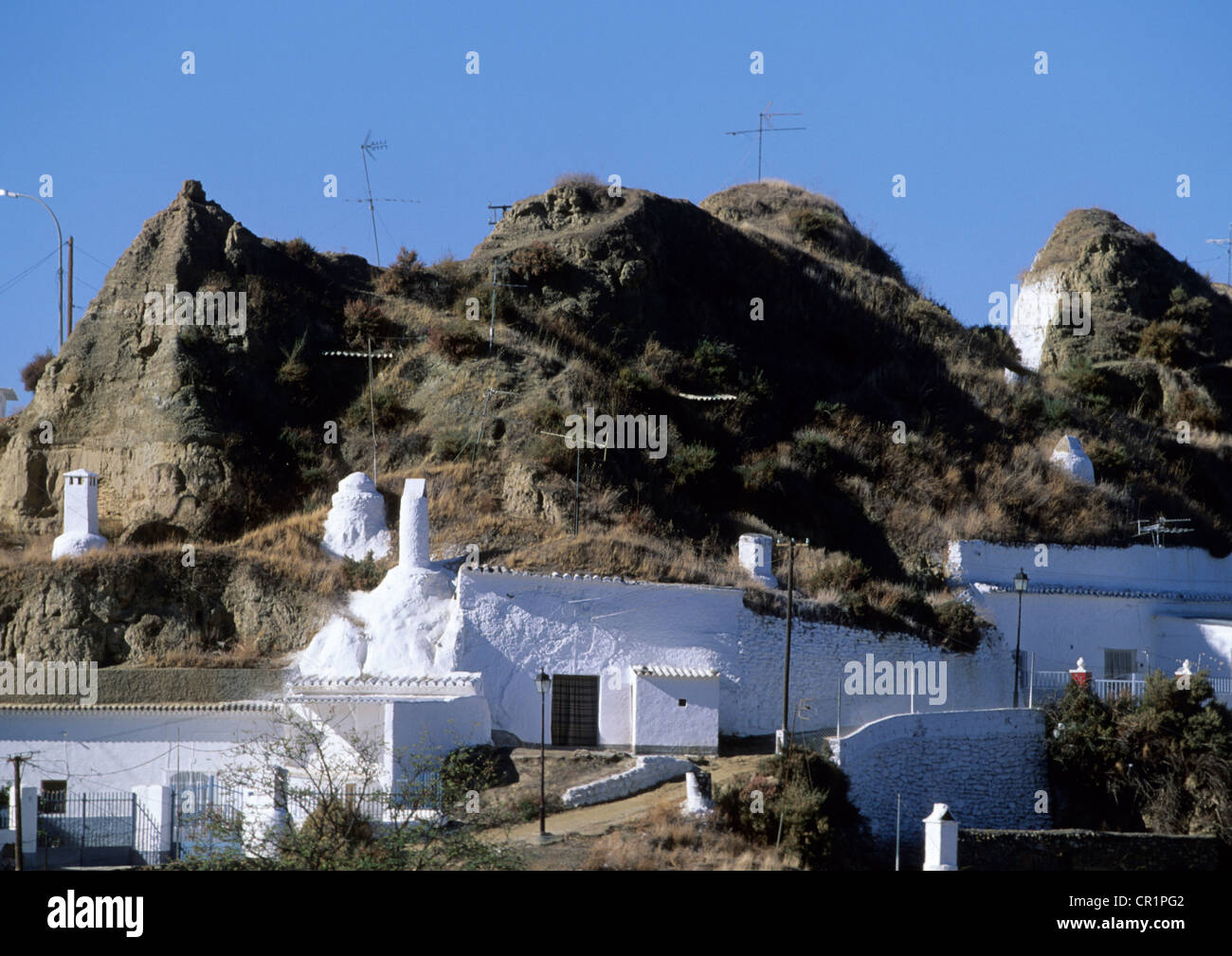 Spain, Andalusia, Grenada province, troglodyte village of Purullena Stock Photo