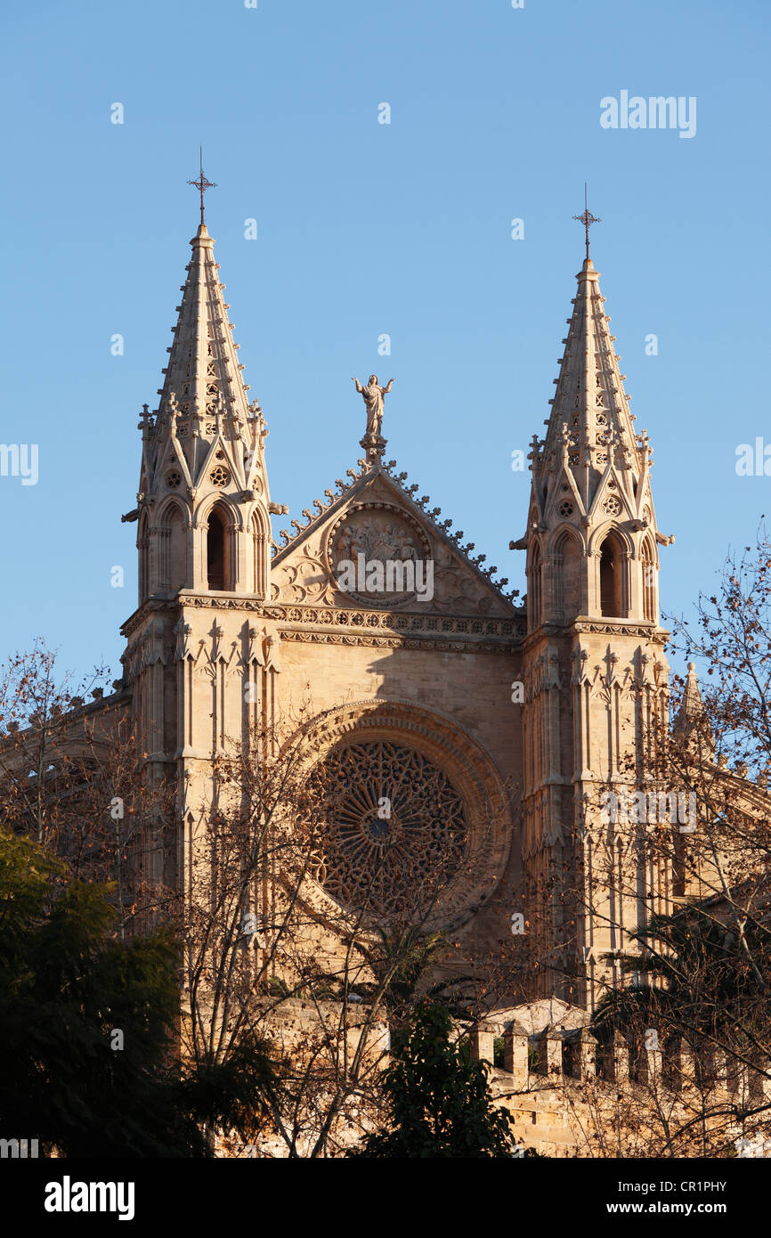 La Seu Cathedral, Palma de Majorca, Majorca, Balearic Islands, Spain, Europe Stock Photo