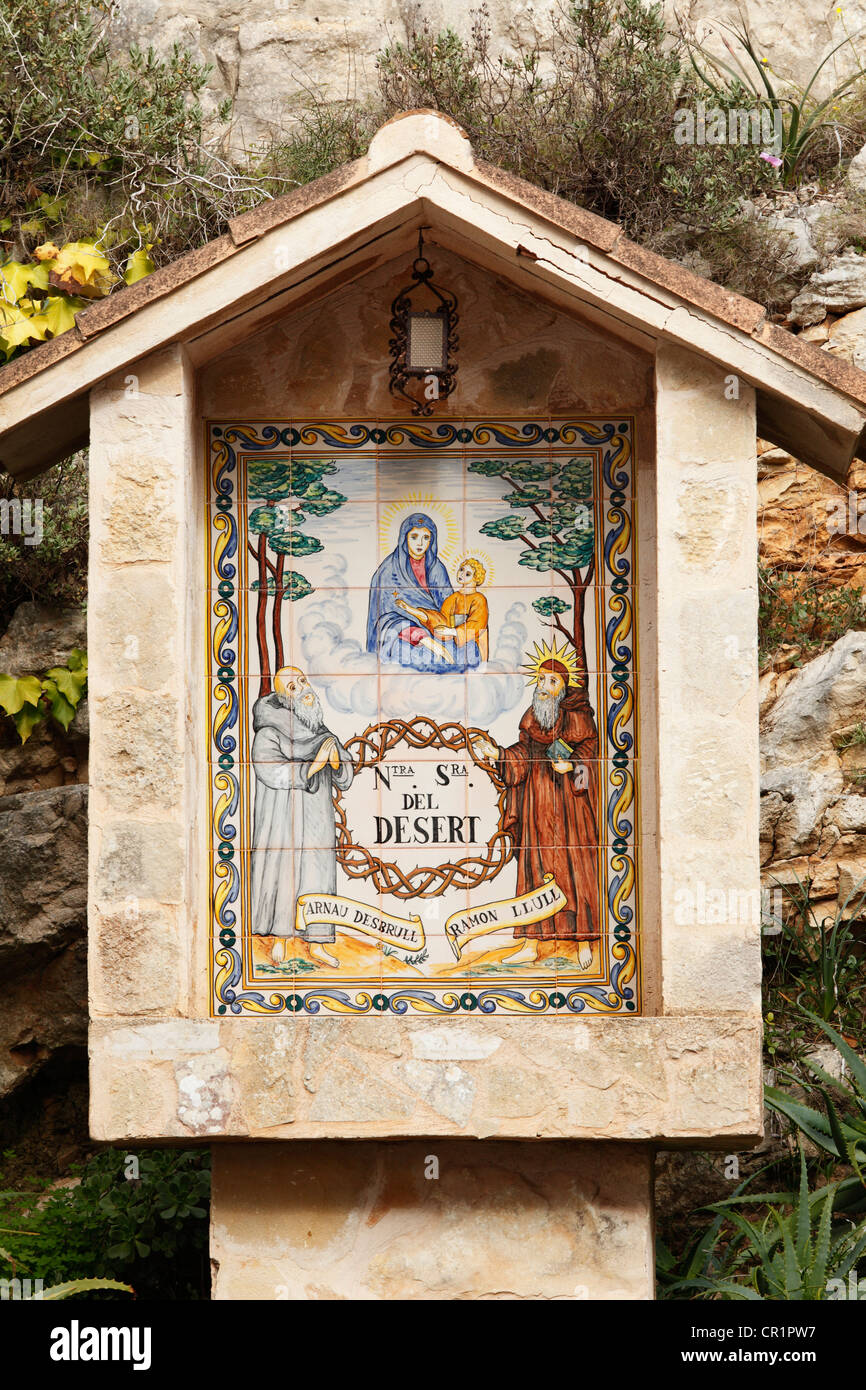 Shrine, Santuari de Sant Honorat Monastery, Puig de Randa, Randa, Majorca, Balearic Islands, Spain, Europe Stock Photo