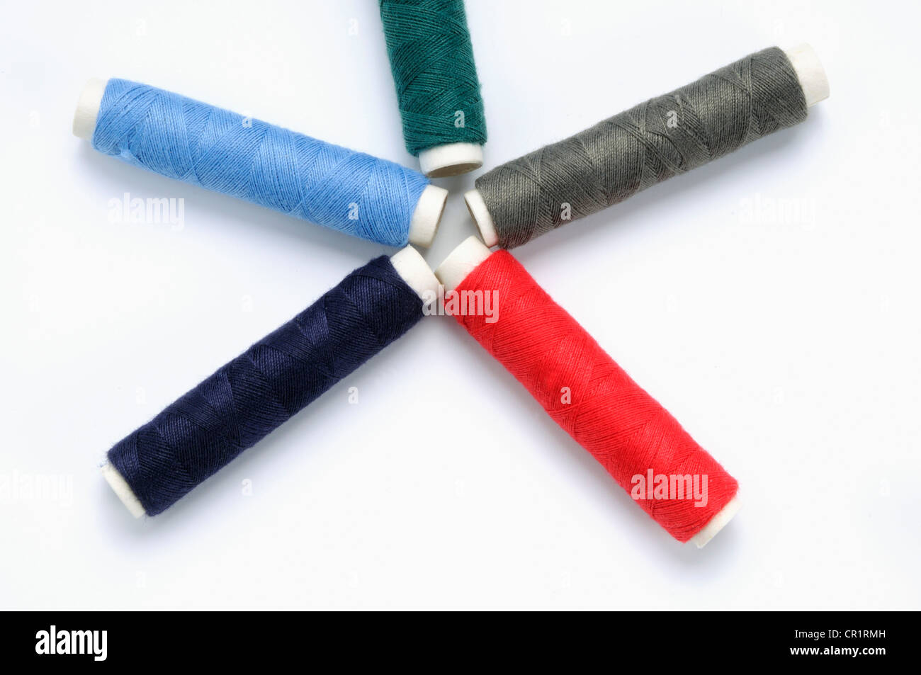 Sewing thread reels Stock Photo Alamy